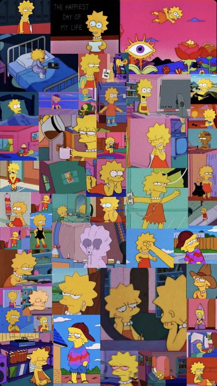 828x1470 Lisa Simpson Wallpaper