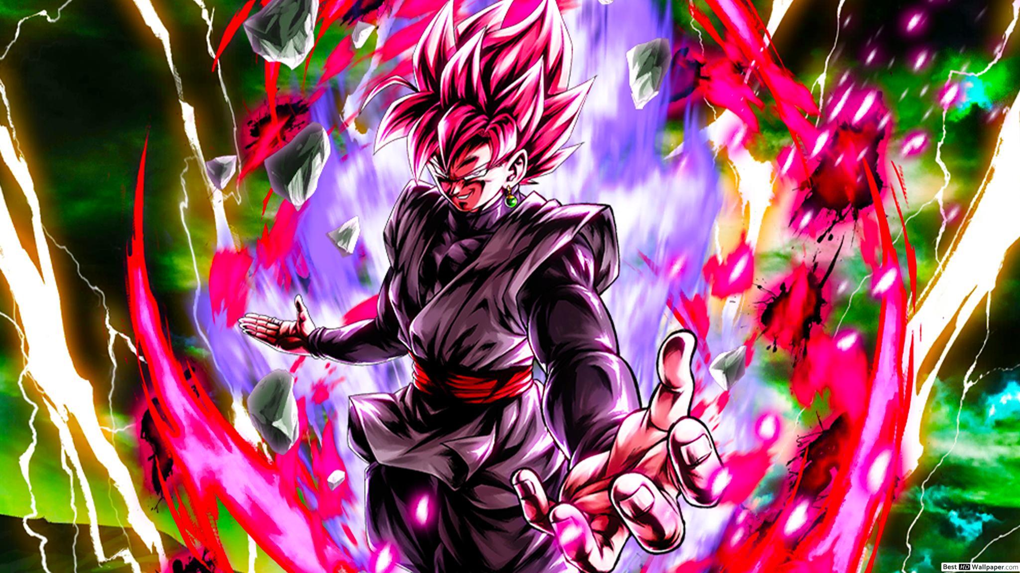 2048x1152 Super Saiyan Rose / Goku Black from Dragon Ball Super [Dragon Ball Legends Arts] for Desktop HD wallpaper download