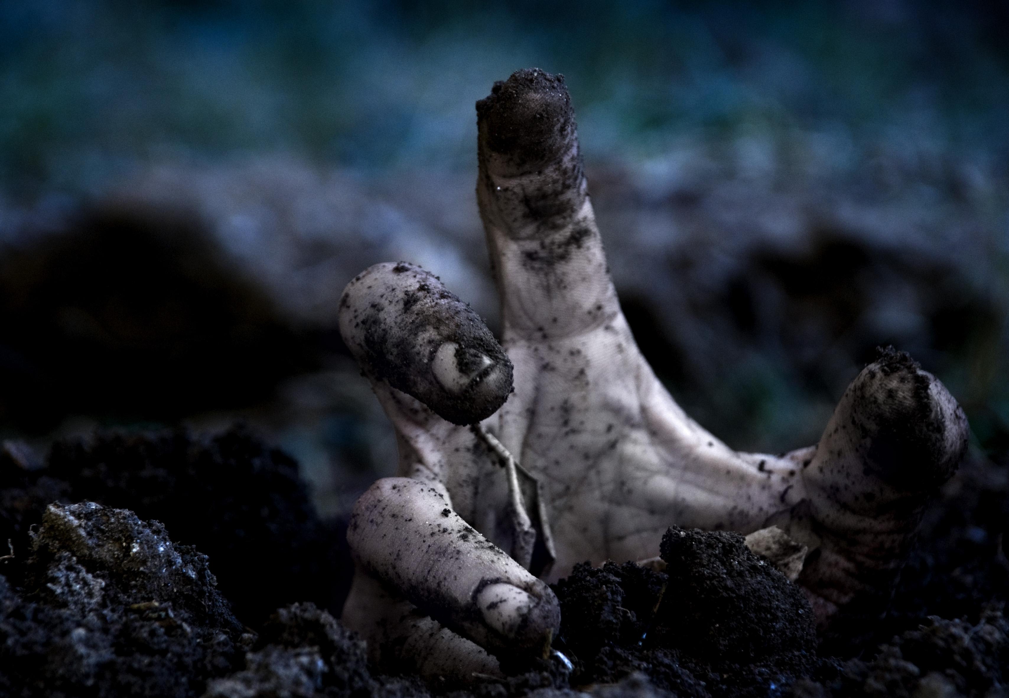 3416x2365 Wallpaper Zombie, Hands, Earth, Underground