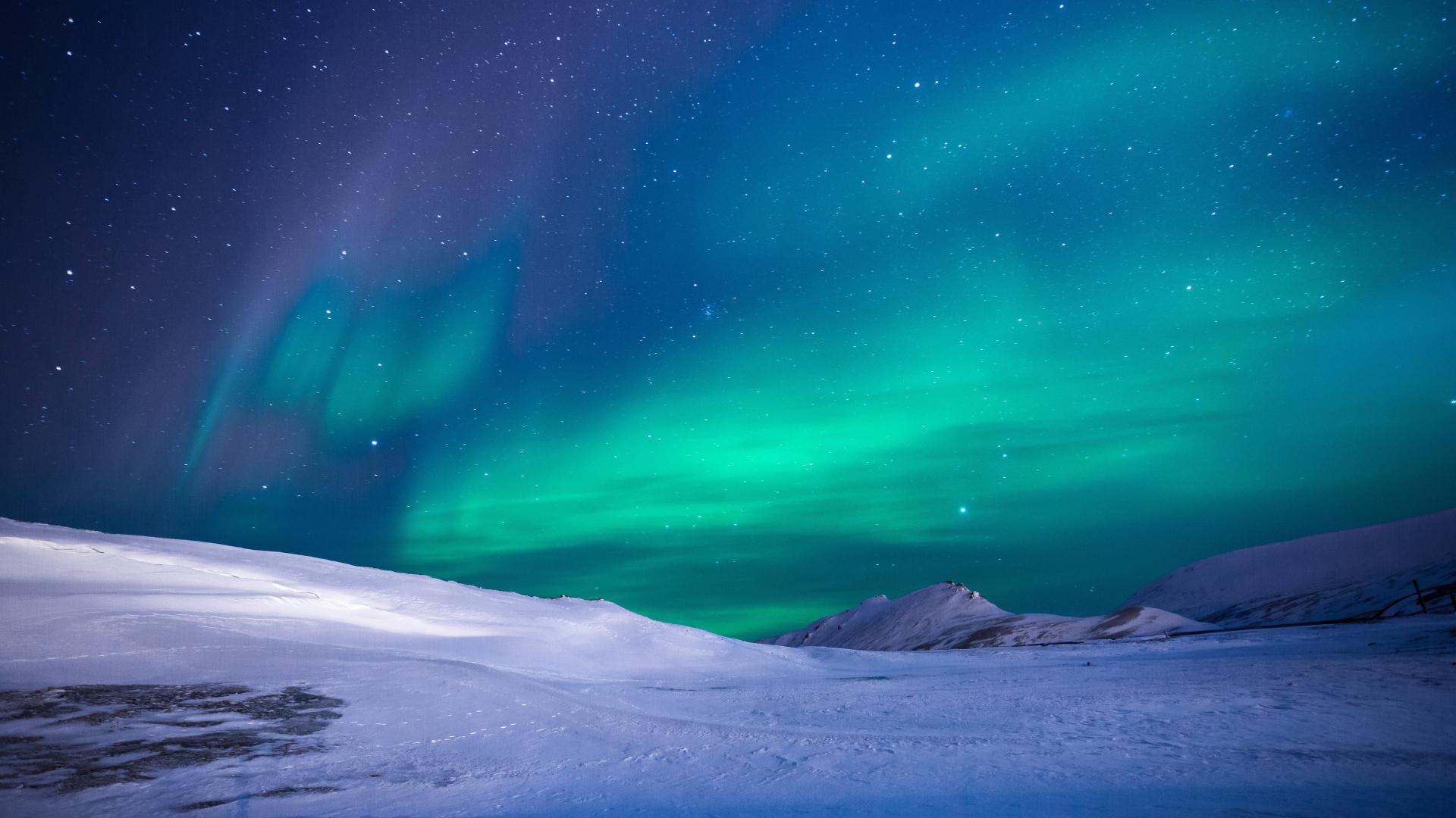 1920x1080 Download 1920x1080 wallpaper aurora, green sky, northern light, glacier, full hd, hdtv, fhd, 1080p, 1920x1080 HD image, background, 27030