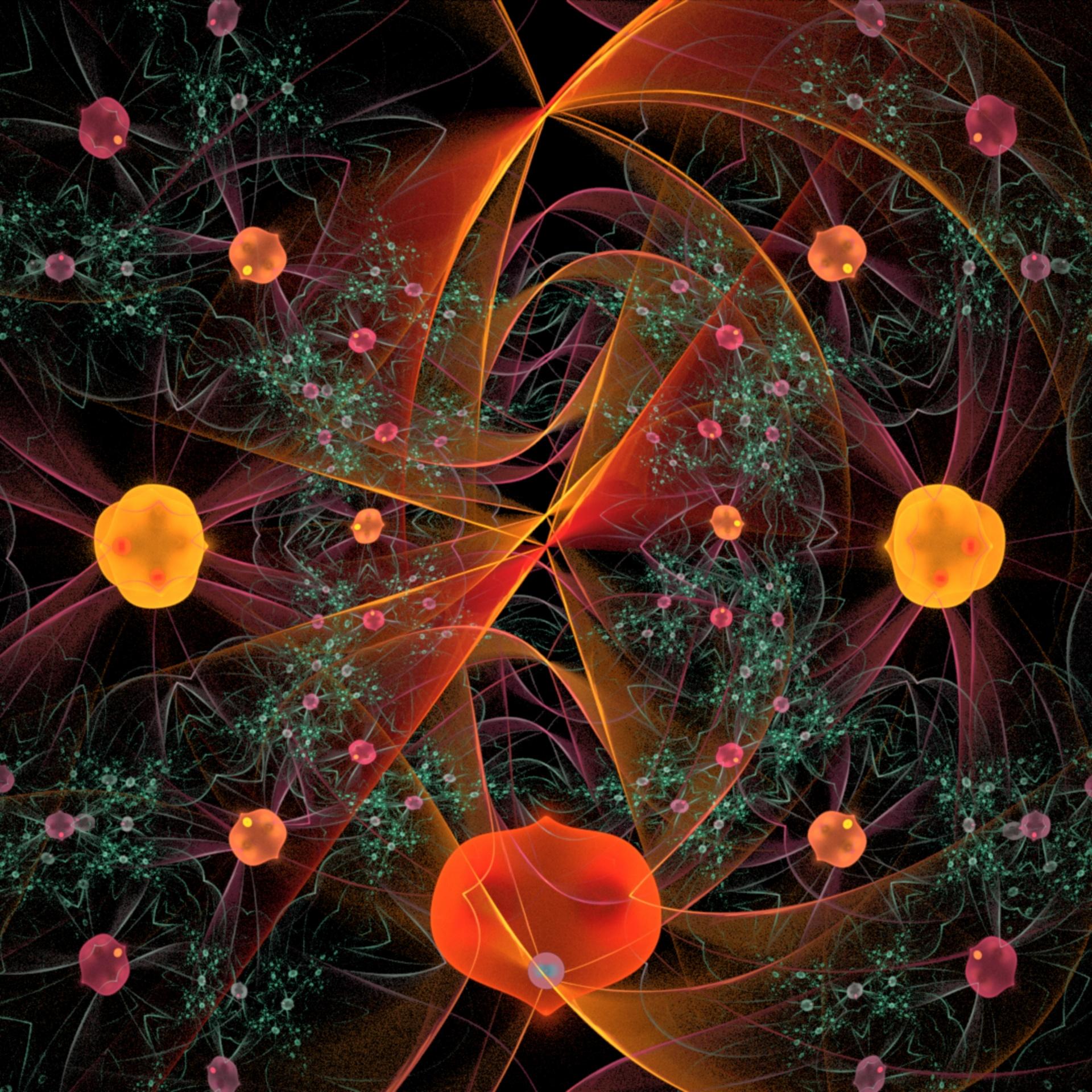 1920x1920 Download free photo of Beautiful, fractal, wallpaper, background, color