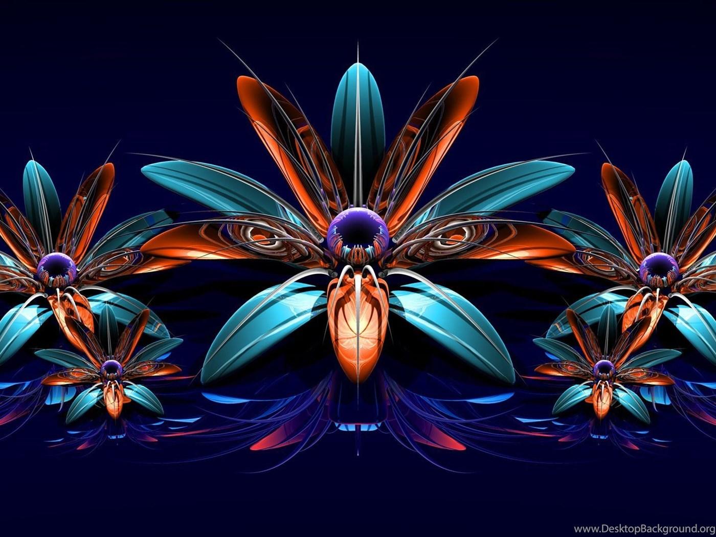 1400x1050 3D Flowers Fractal Art Wallpaper HD Download Of 3D Art Desktop Background