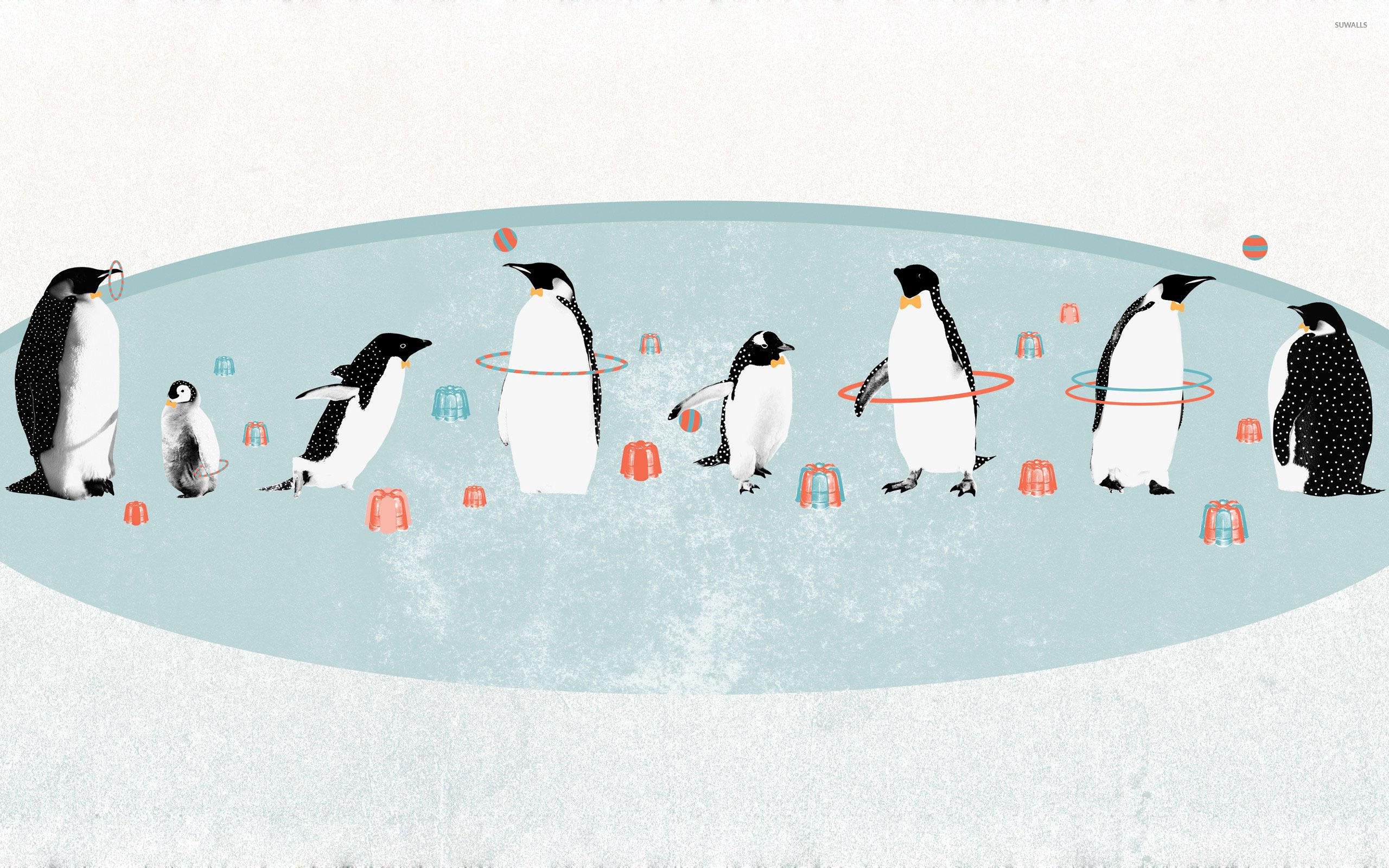 2560x1600 Circus penguins wallpaper wallpaper
