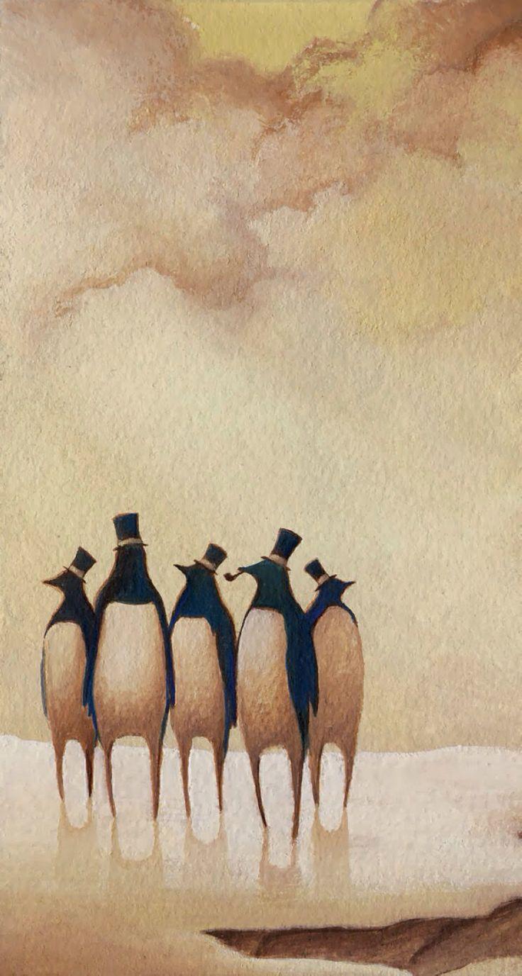 736x1377 Penguins Wallpaper For IPhone 5 5s. Penguin Art, Cool Paintings, Penguin Wallpaper