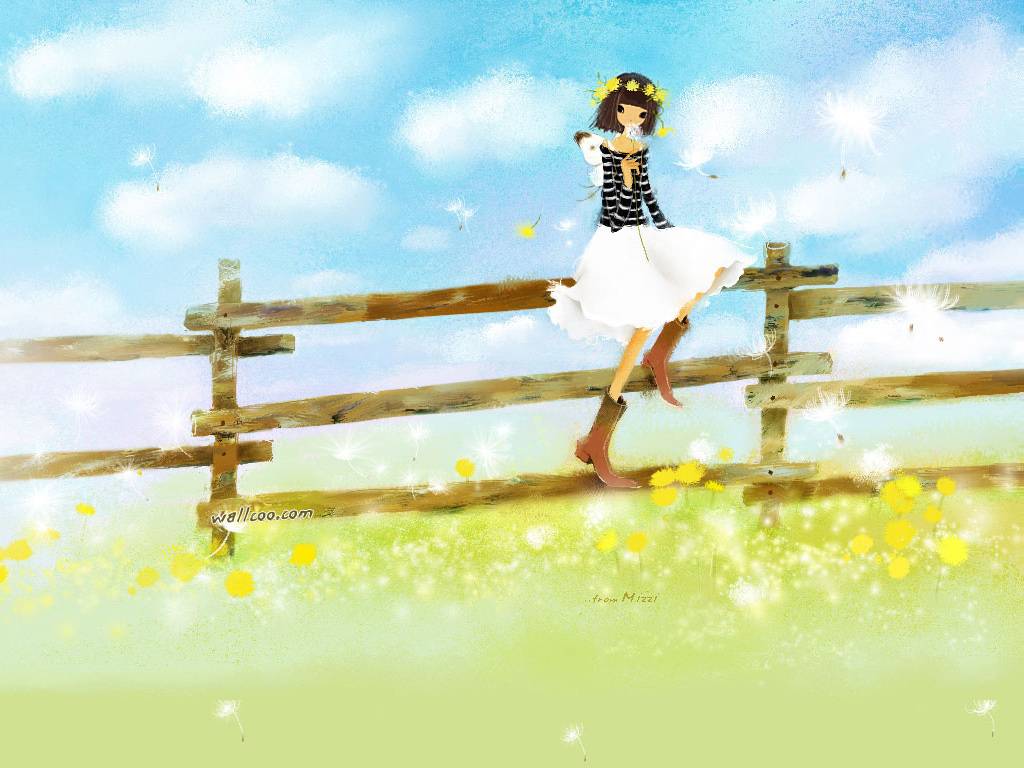 1024x768 Cartoon Echi การ์ตูนเกาหลี 2 : Wallpaper