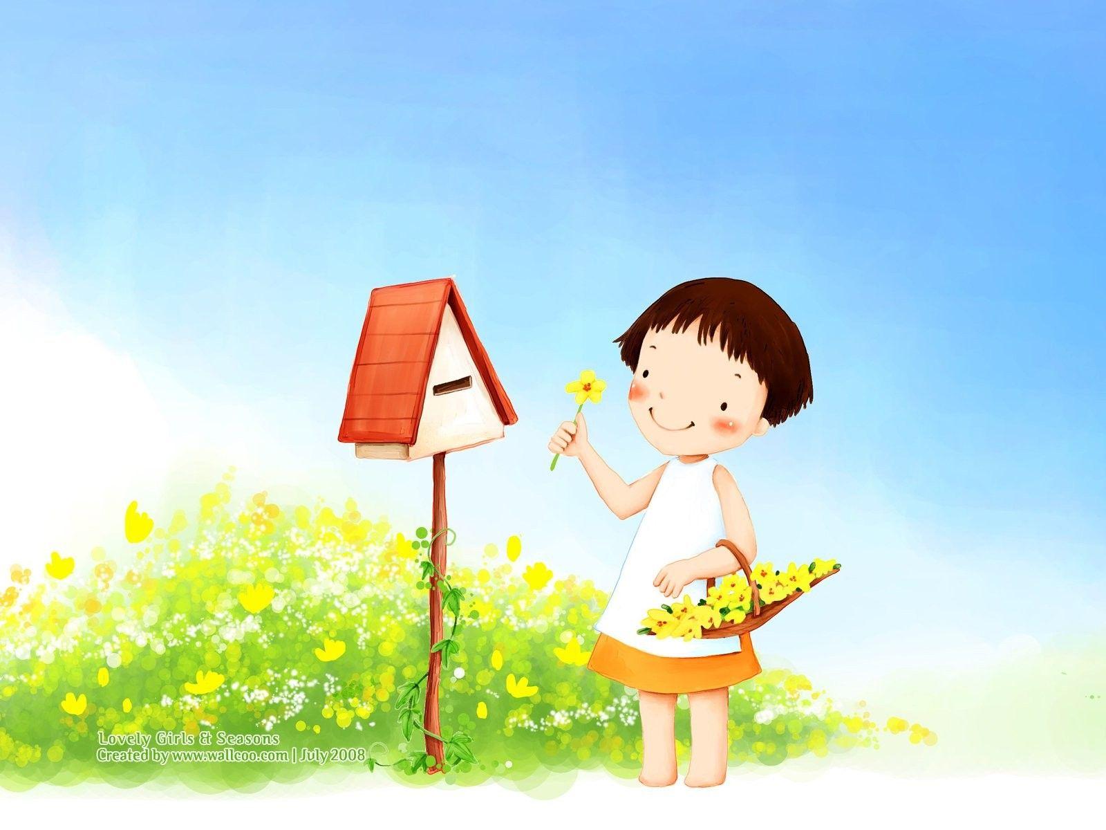 1600x1200 cute korean cartoon wallpaper