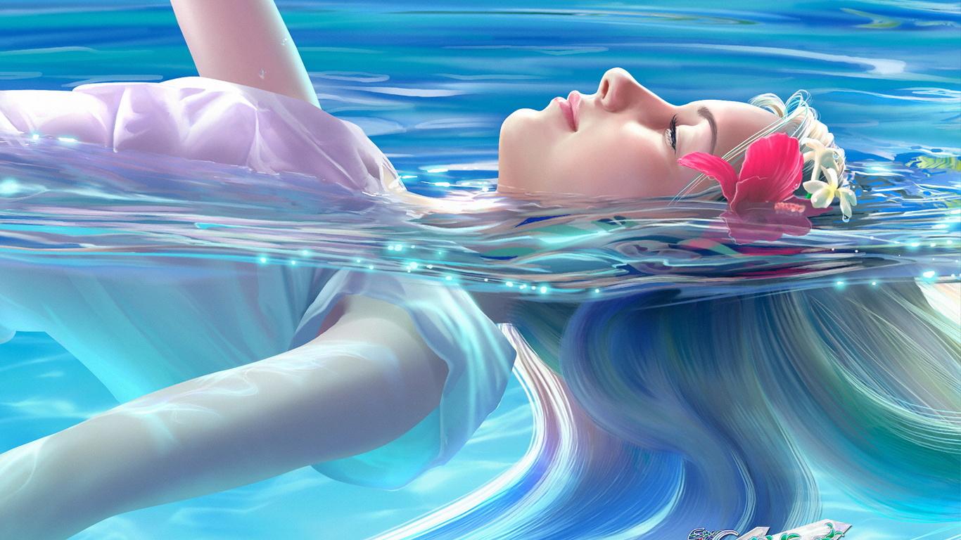 1366x768 Download Wallpaper Kagaya art. Celestial Exploring (1366x768). The Wallpaper, photo