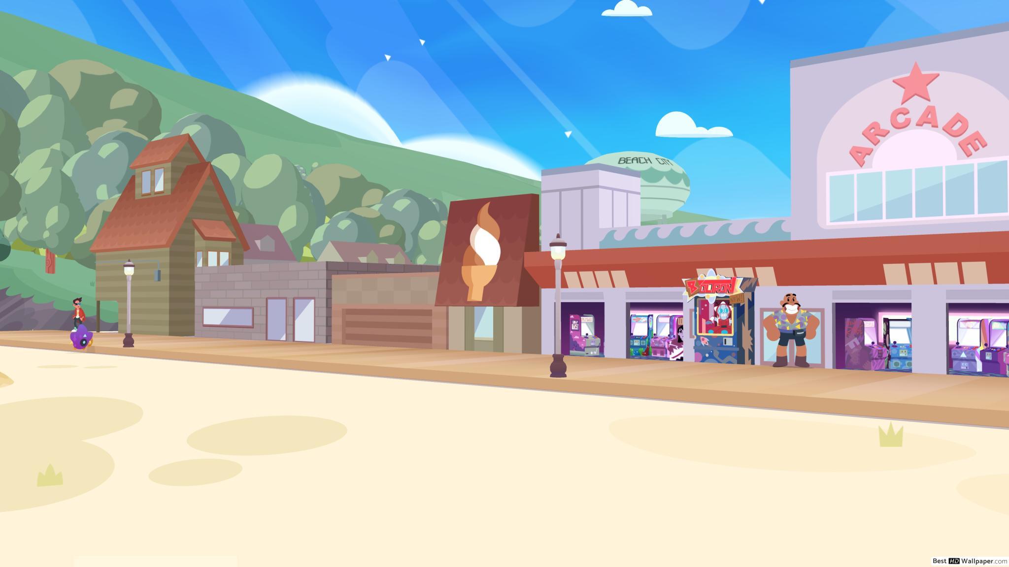 2048x1152 Arcade Street of Steven Universe Save the Light HD wallpaper download