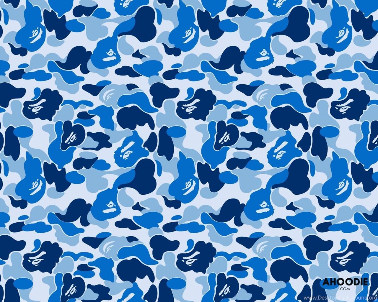 1280x1024 Picture > Blue Digital Camo Wallpaper Desktop Background