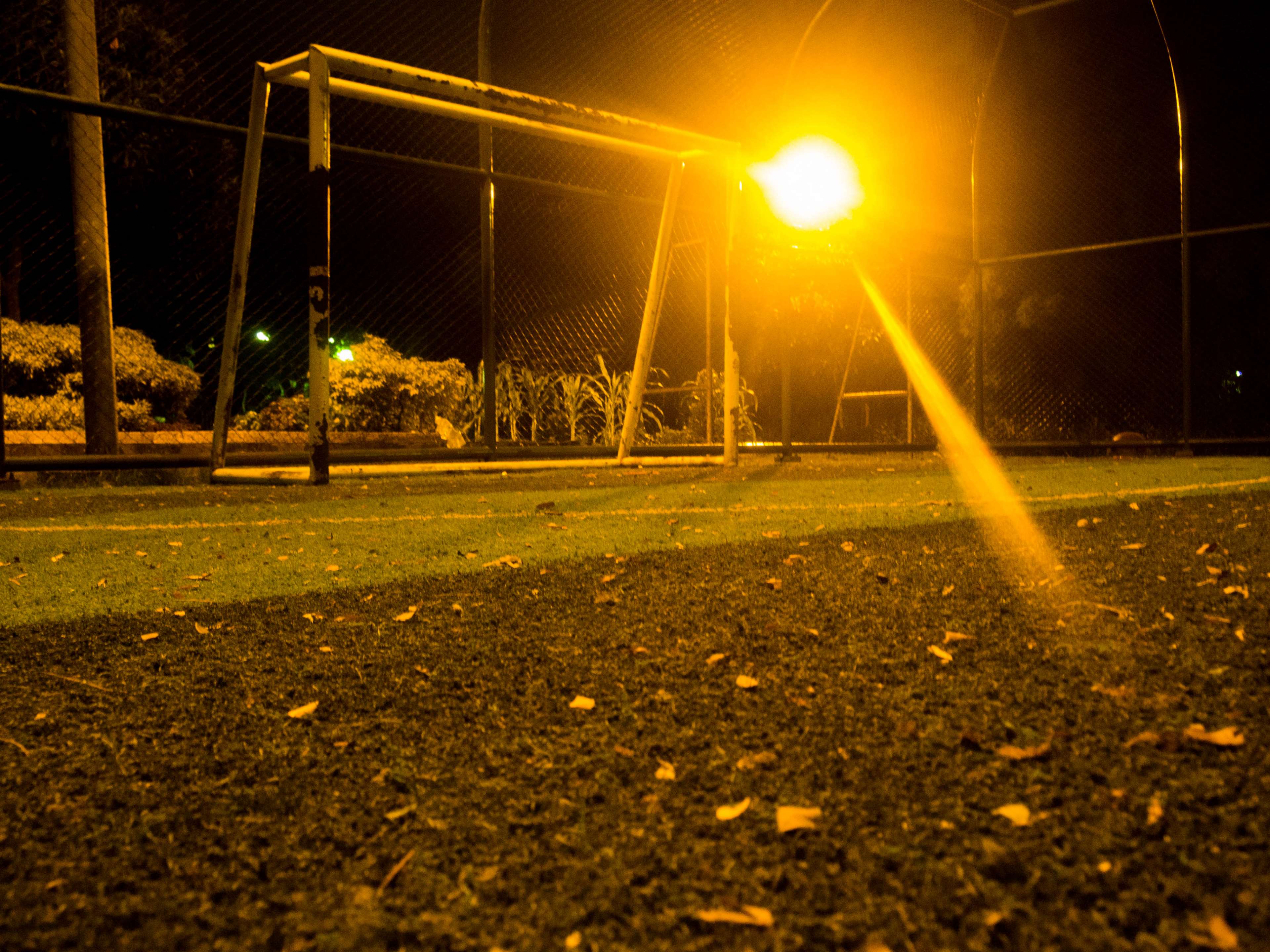 3840x2880 football field, night, park, public place 4k wallpaper