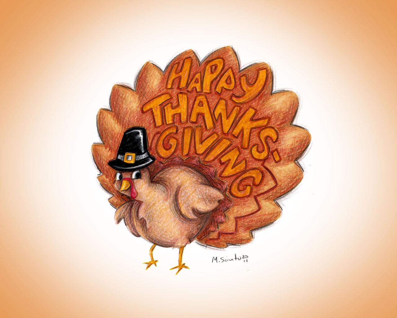 1280x1024 Happy Thanksgiving Wallpaper