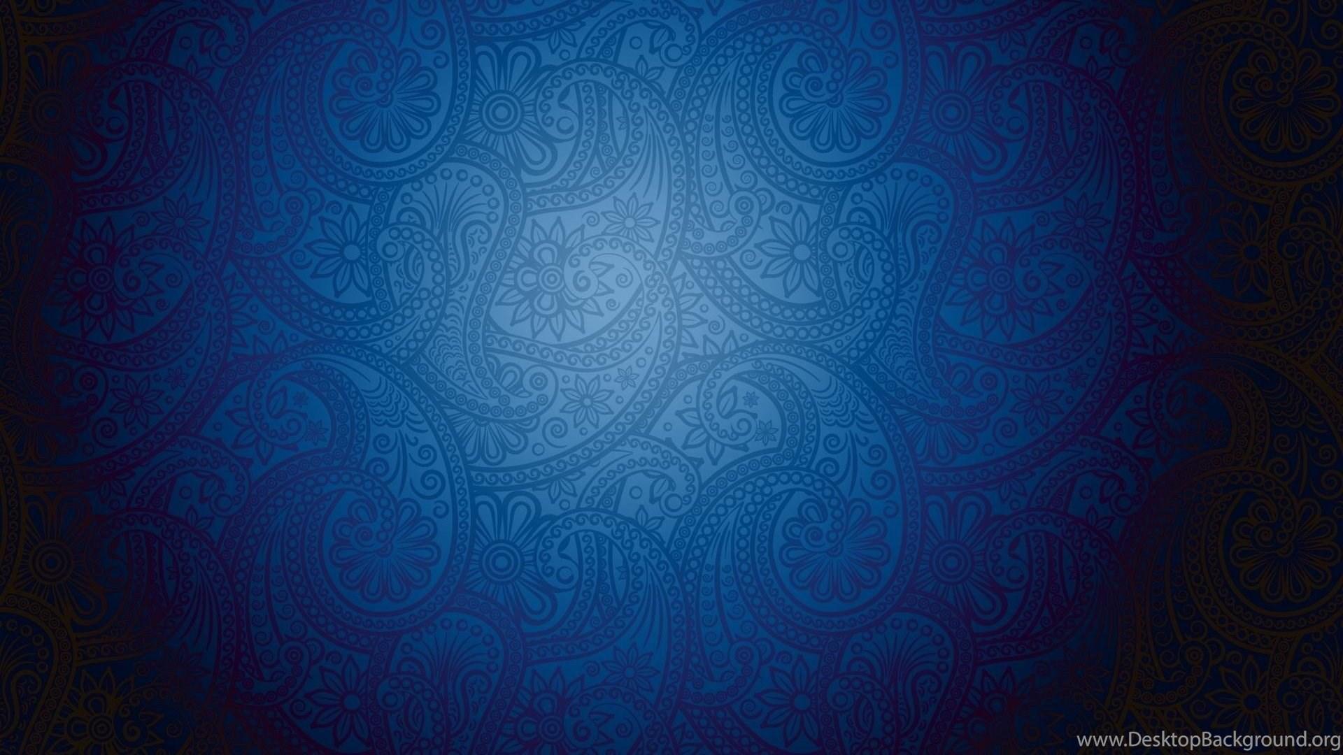 1920x1080 Blue Paisley In The Dark, Background Pattern Desktop Background