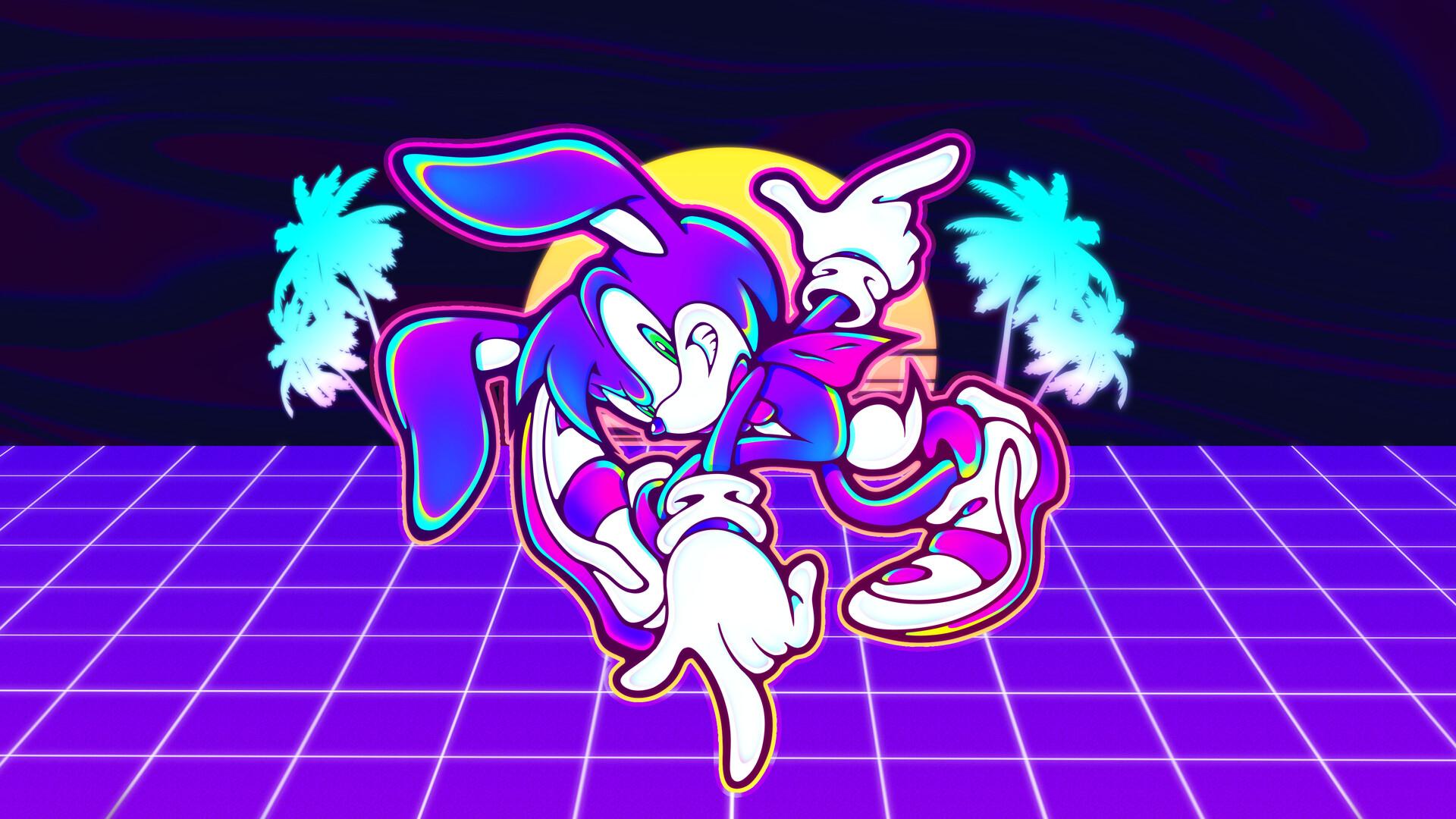 1920x1080 Vaporwave SA Style Bunny Comission ft. Lourdes Mancini