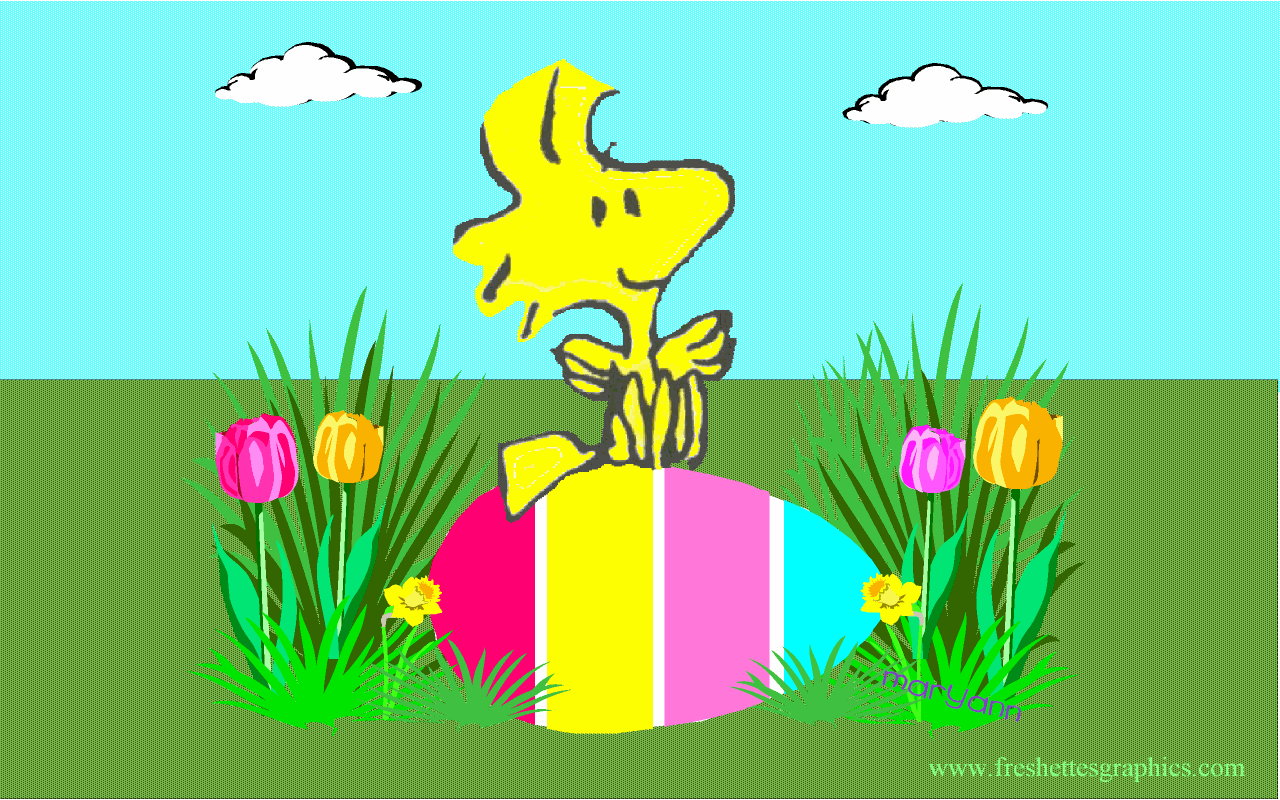 1280x800 It's the Easter Beagle, Charlie Brown!. Snoopy easter, Snoopy and woodstock, Easter beagle