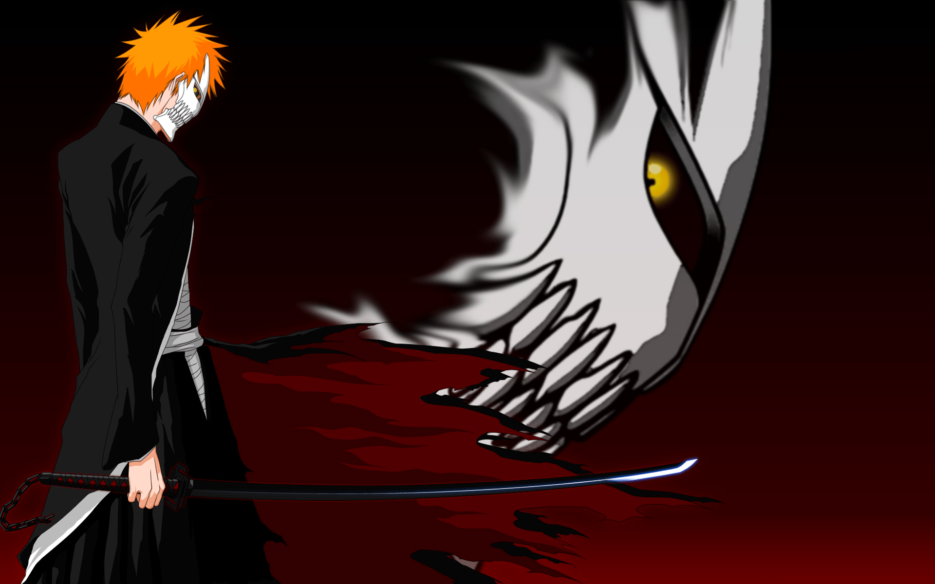 1920x1200 bleach, Kurosaki, Ichigo, Hollow, Ichigo, Hollow, Mask Wallpaper HD / Desktop and Mobile Background