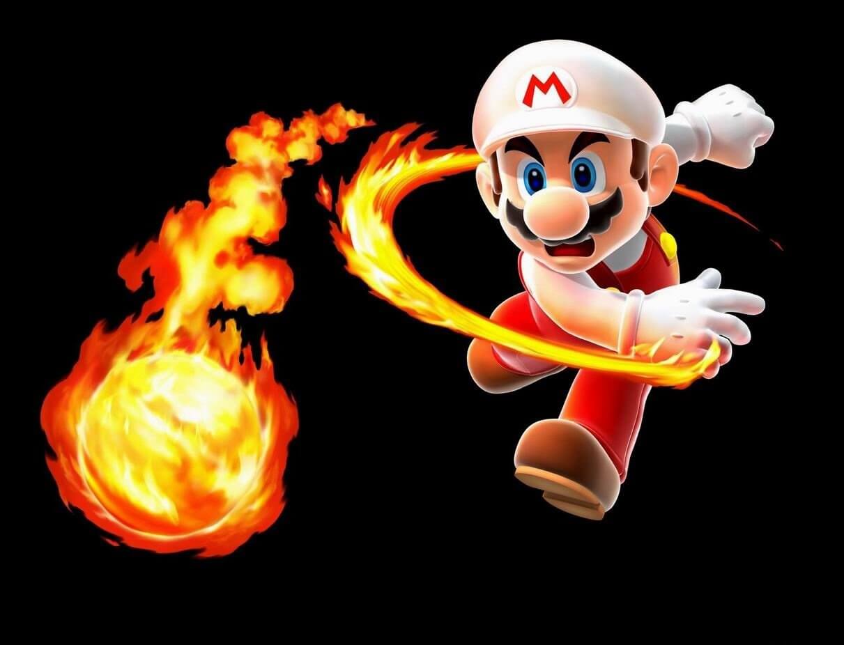 1211x926 Super Mario Fireball Phone Tablet Wallpaper • GamePhD