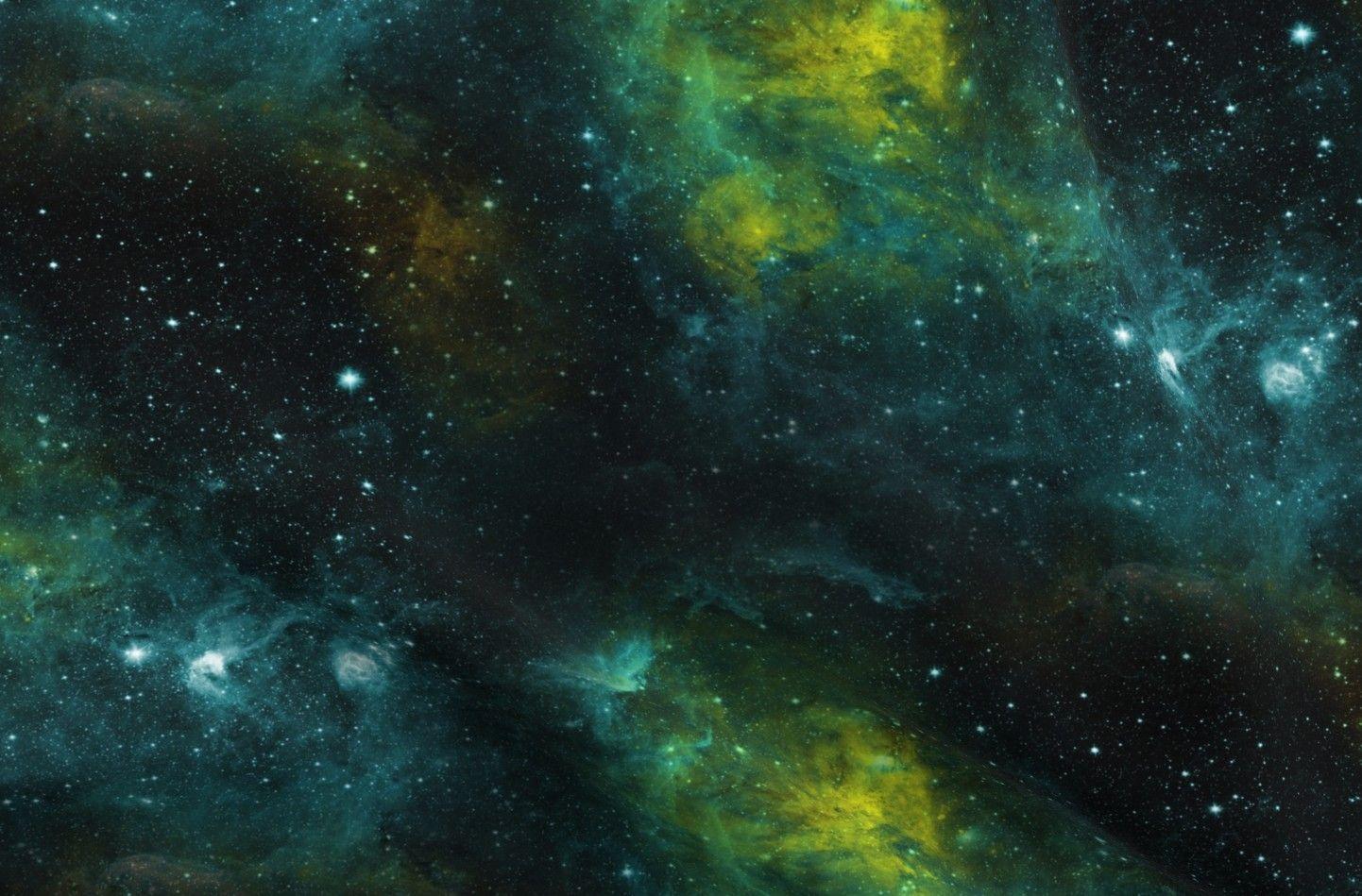 1442x949 Colorful fabrics digitally printed by Spoonflower FOREST COORDINATE BACKGROUND night green. Green galaxy, Nebula, Hubble space telescope