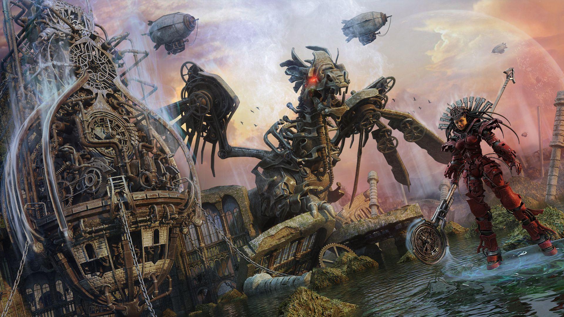 1920x1080 fi, technomage, mecha, high resolution, cool image, wallpaper, sci