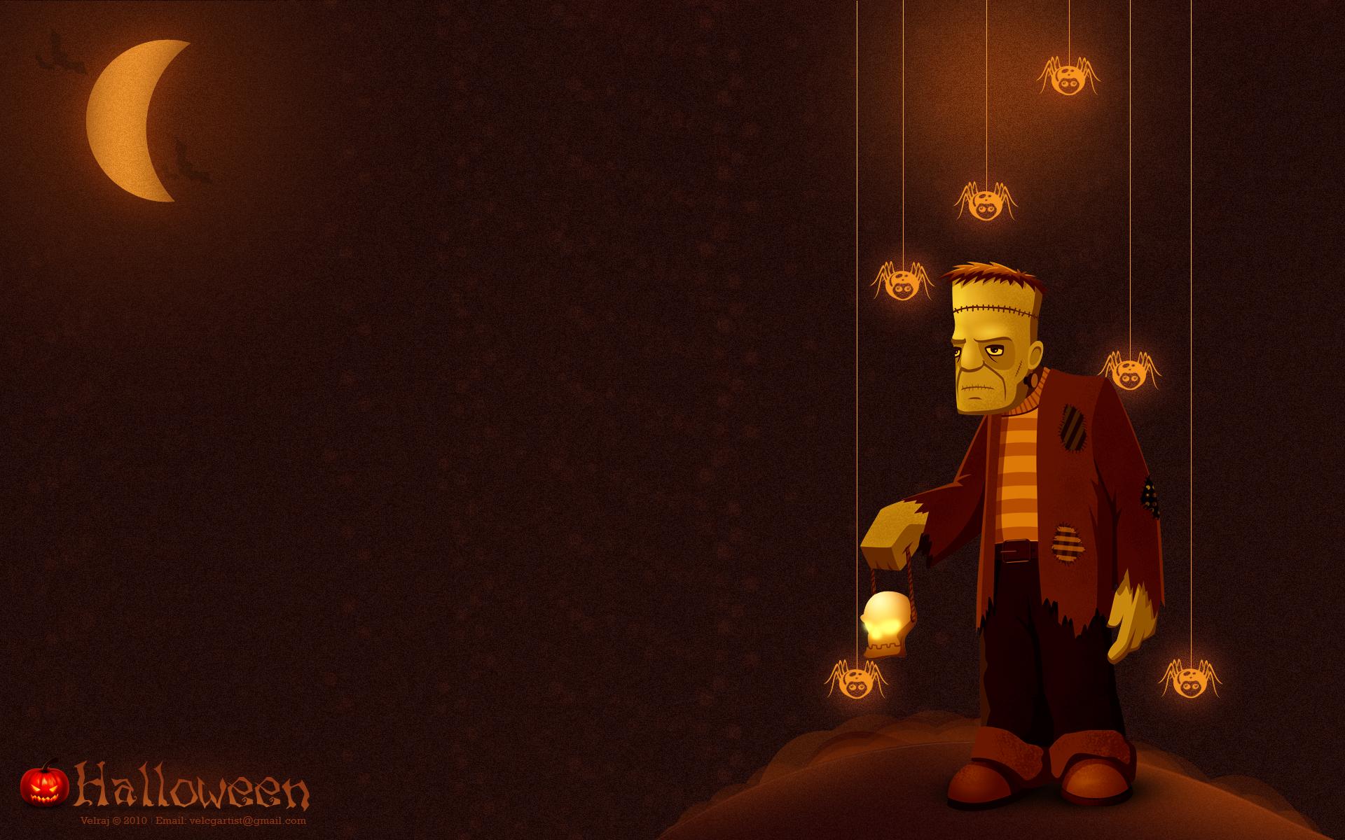 1920x1200 Scary mask for Halloween