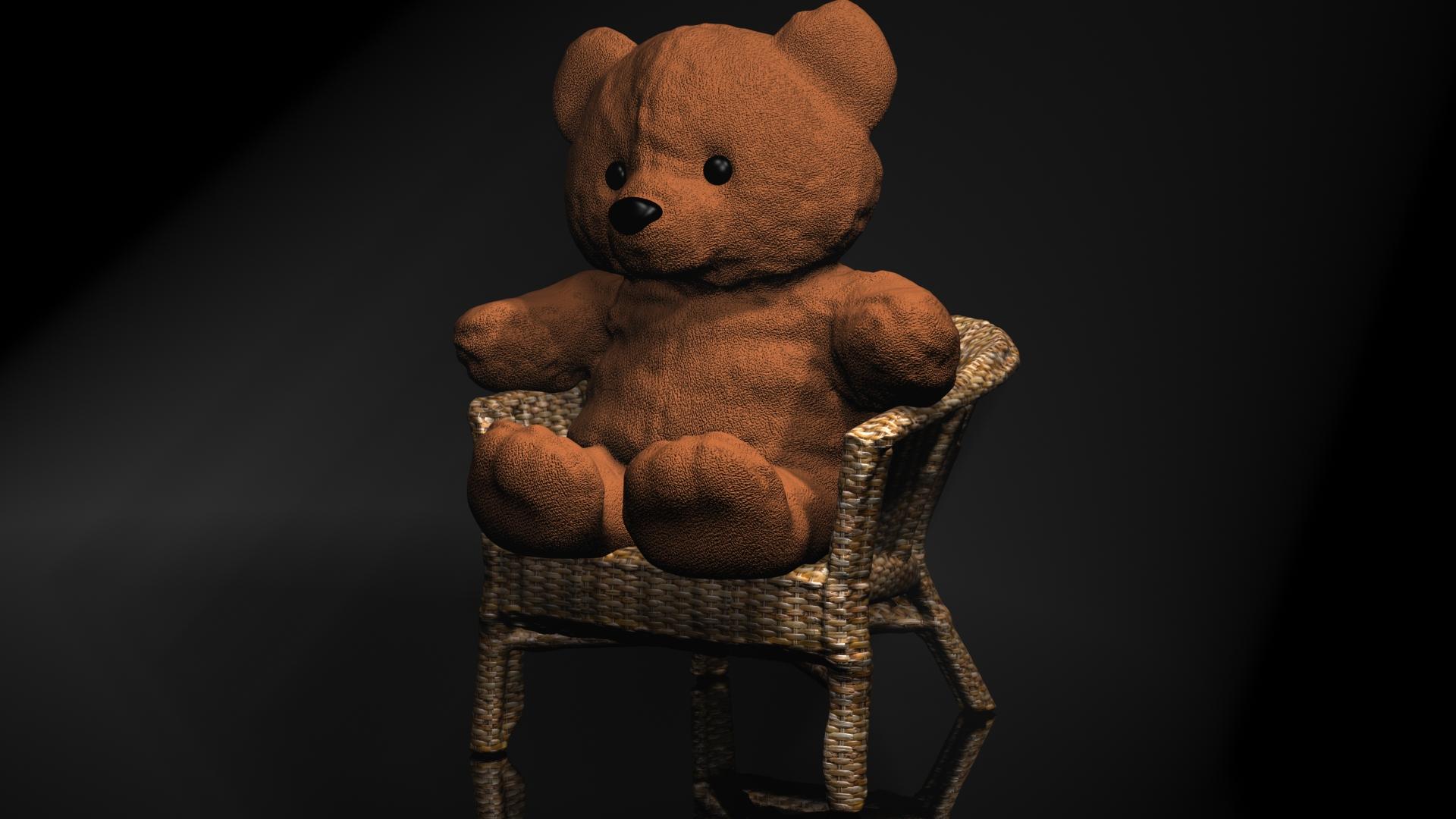 1920x1080 3D Bear Cartoon Teddy Bear Wallpaper:1920x1080