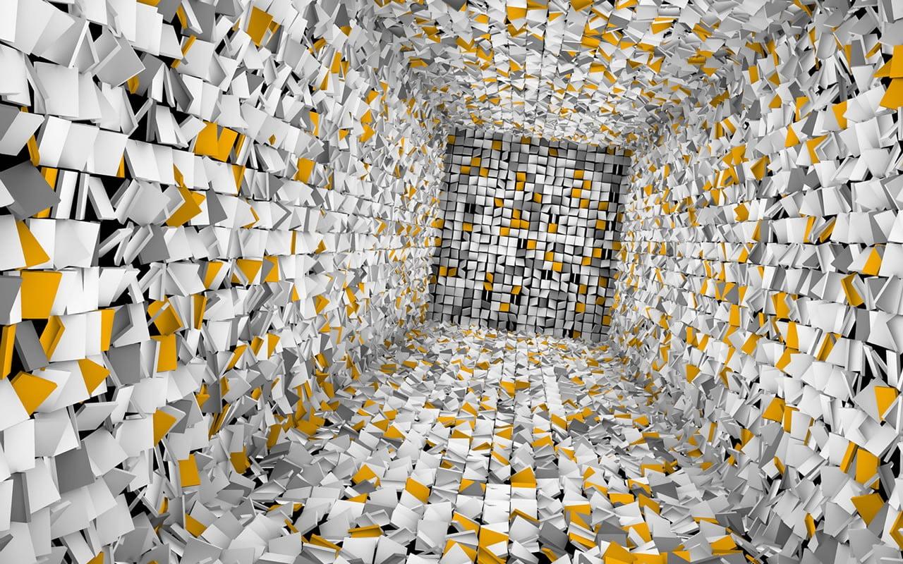 1280x800 White and yellow optical illusion, 3D, artwork, render, digital art wallpaper • Wallpaper For You HD Wallpaper For Desktop & Mobile