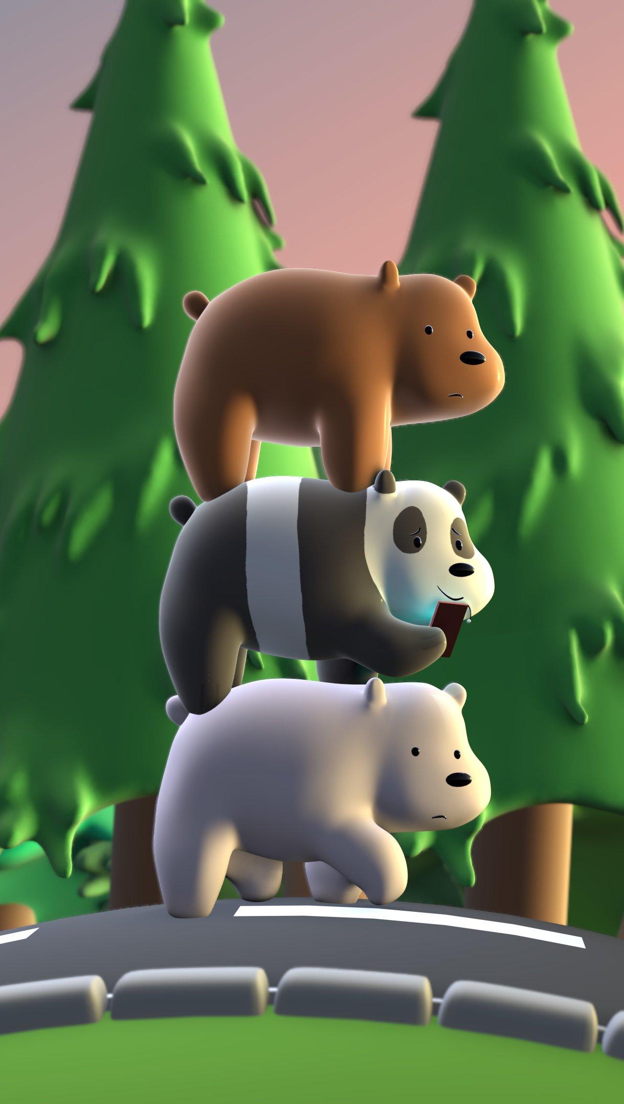 1220x2160 3D We Bare Bears Wallpaper 4k Ultra HD