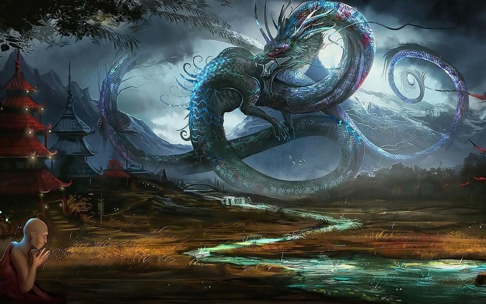 1680x1050 Asian Dragon Wallpaper