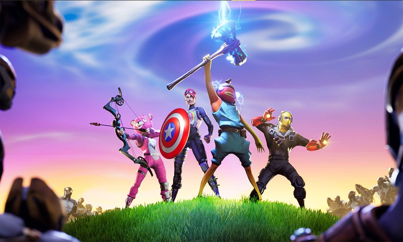 1366x820 Fortnite x Avengers Wallpaper Mural