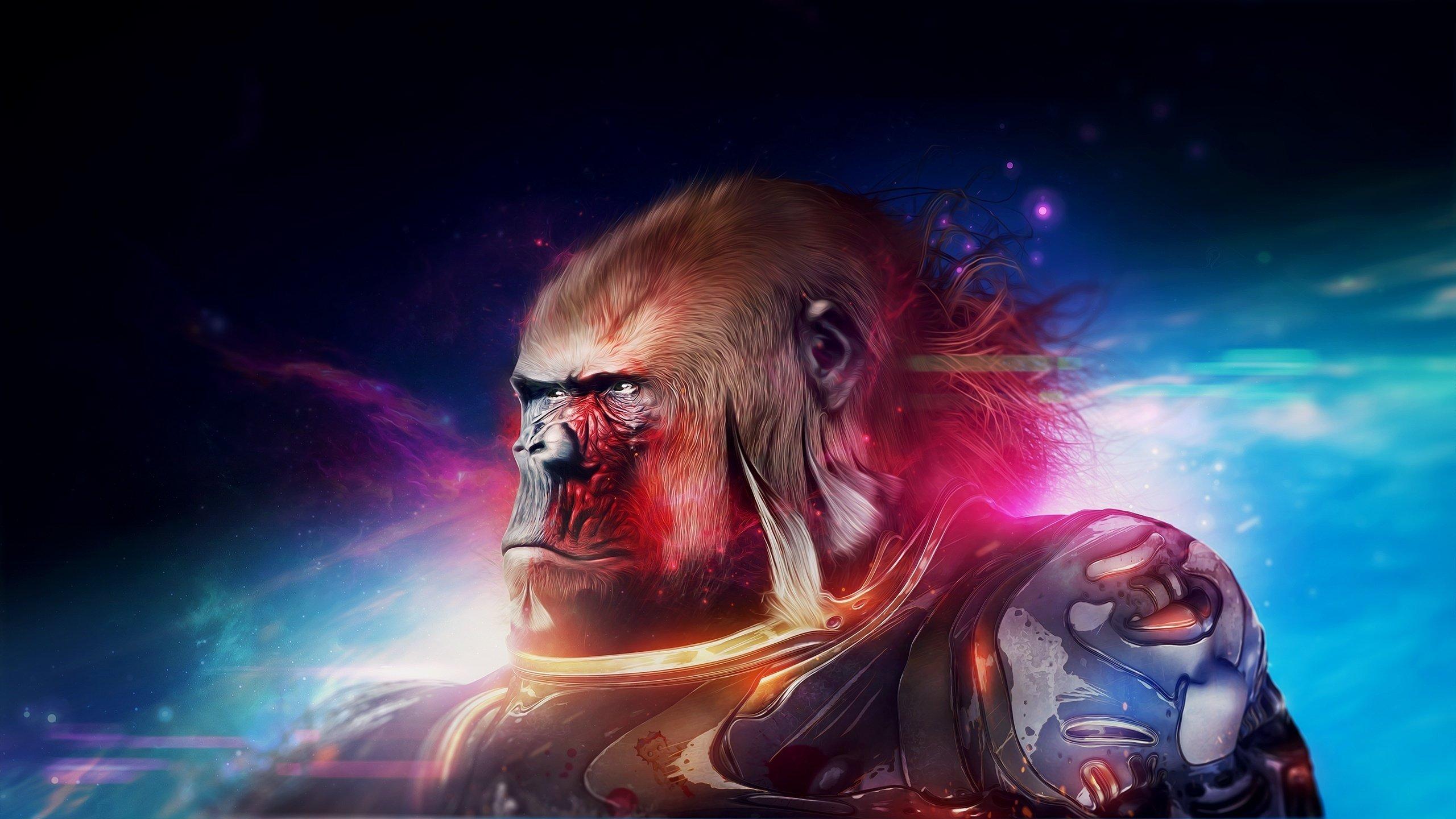 2560x1440 monkey, Warrior, Fantasy, Planet, Apesw, Movie, Film, Gorilla Wallpaper HD / Desktop and Mobile Background