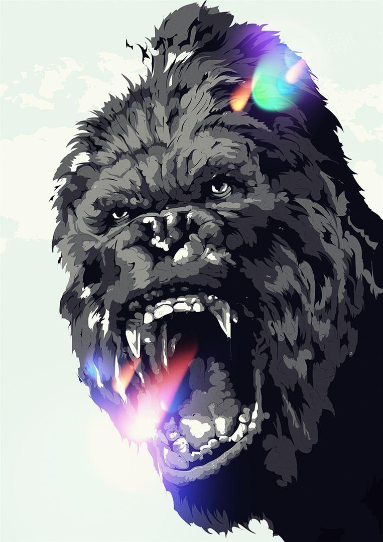 763x1080 Bram Vanhaeren Art. Curioos. Gorillas art, Gorilla, Art