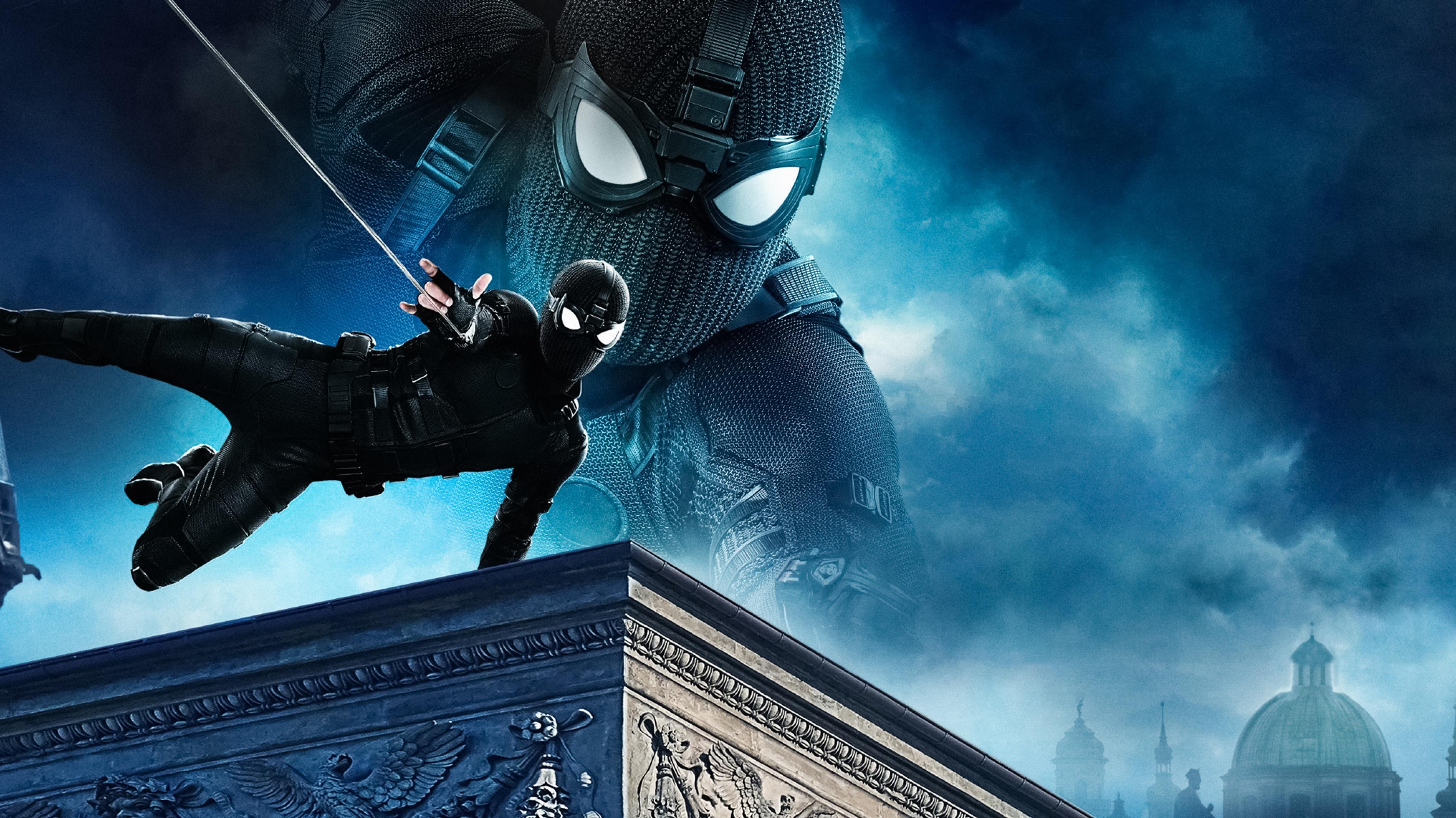 4480x2520 Spider Man: Far From Home Wallpaper 4K, Night Monkey, Black Suit, Movies