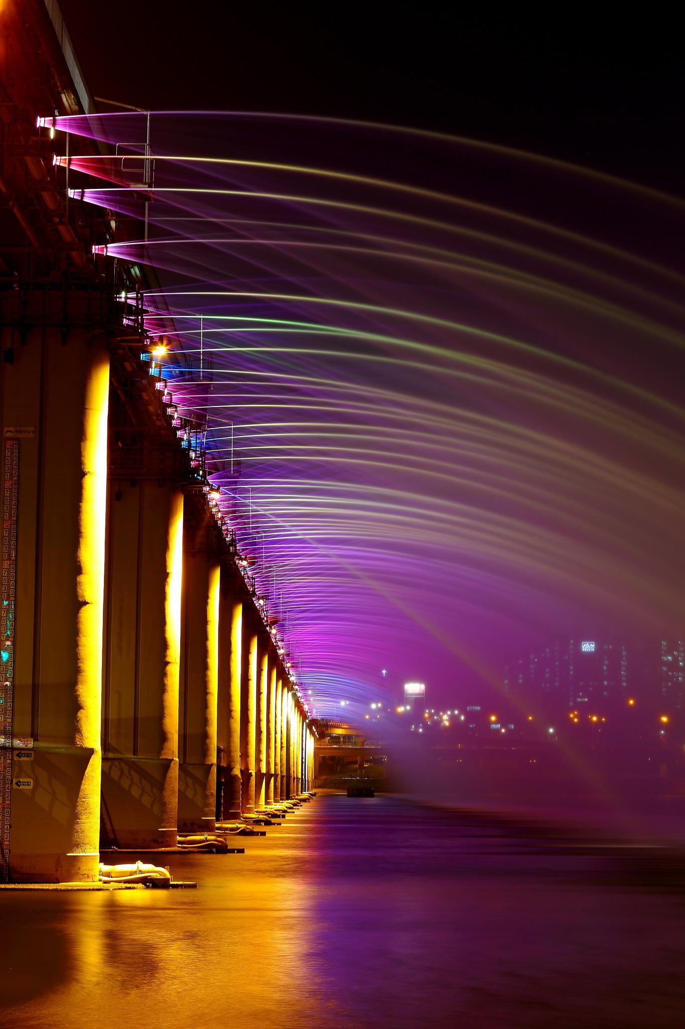 1365x2048 Banpo bridge & rainbow fountain. Romantic places, Scenery wallpaper, Scenery