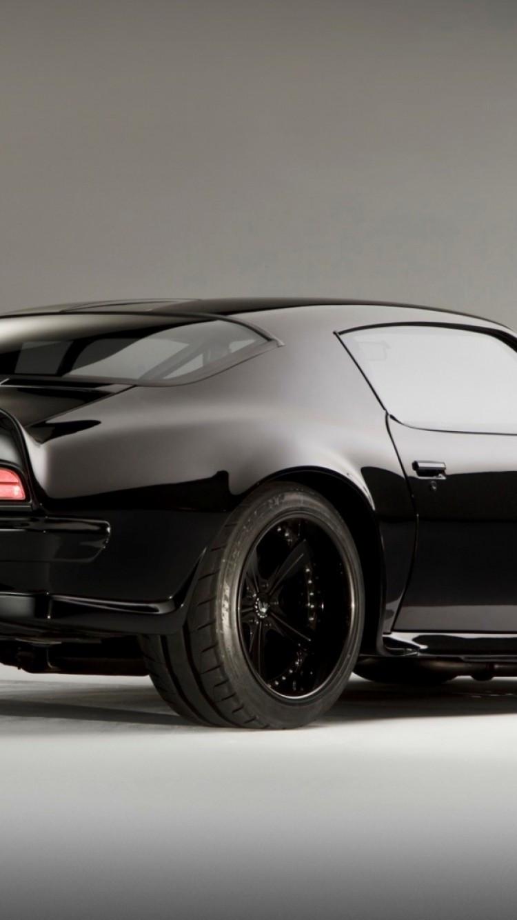 750x1334 Download 750x1334 Pontiac Firebird Black, Side View, Classic, Cars Wallpaper for iPhone iPhone 6