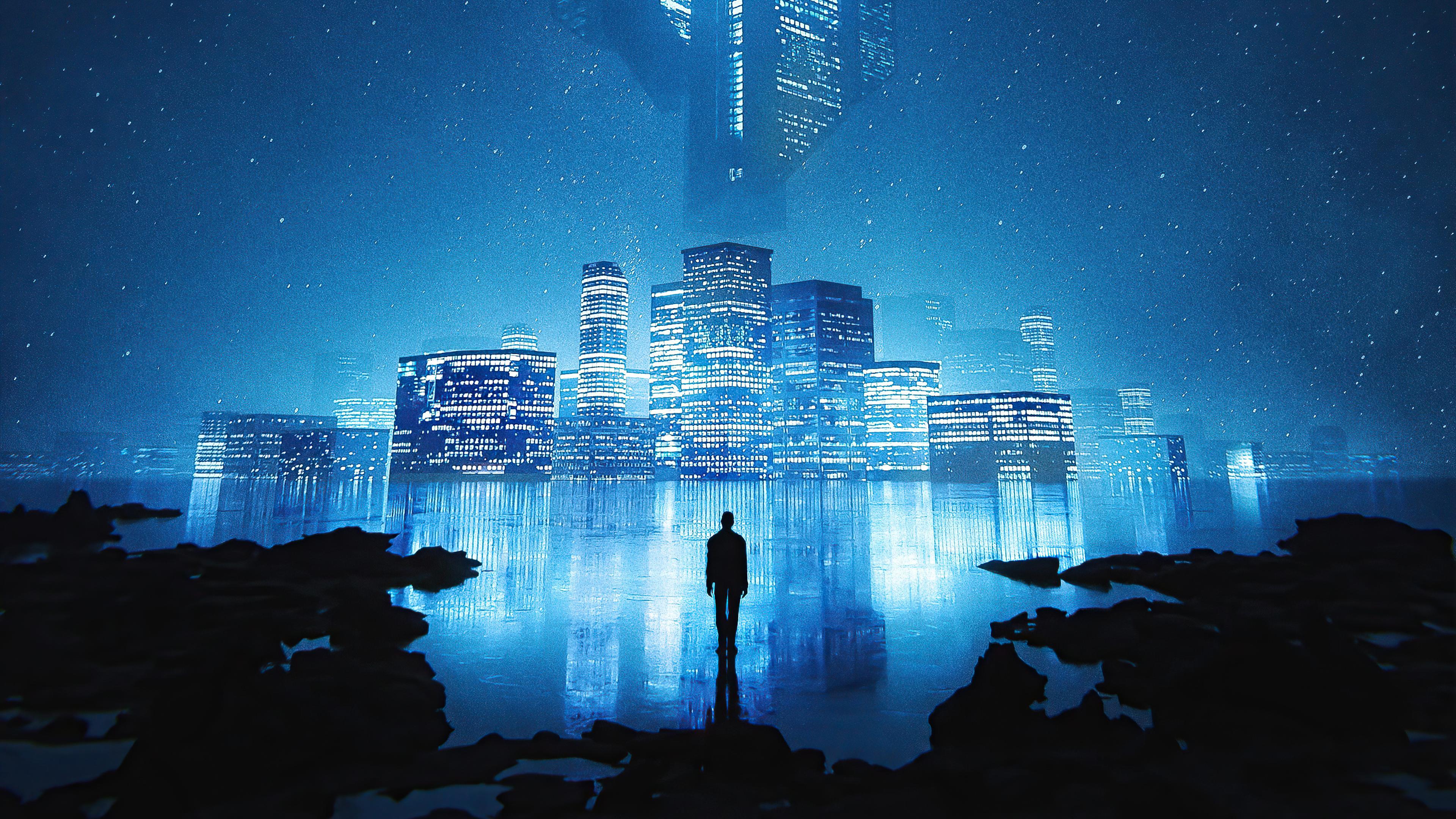 3840x2160 My Blue City 4k 1400x900 Resolution HD 4k Wallpaper, Image, Background, Photo and Picture