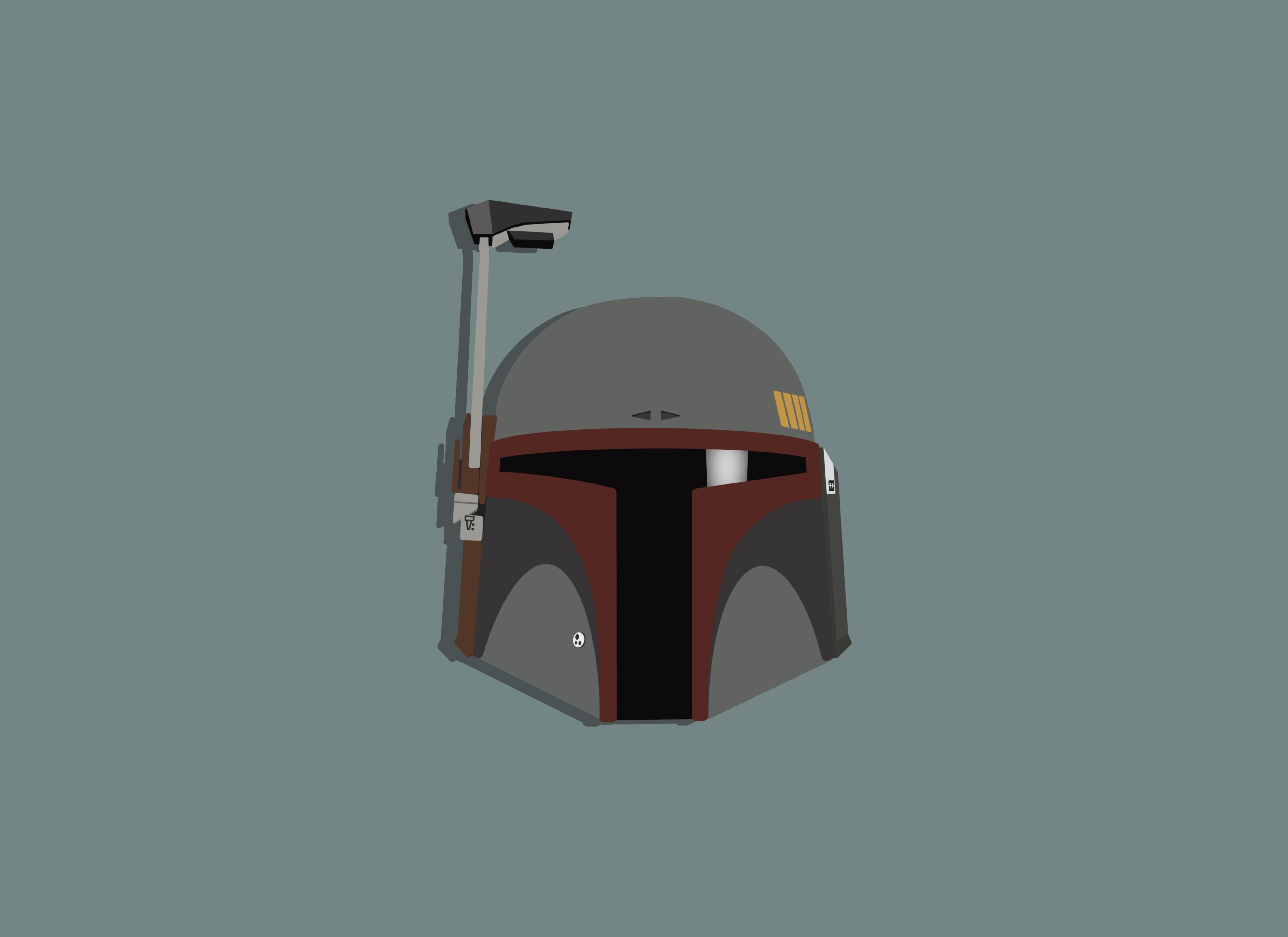 5500x4000 Made this minimalistic Boba Fett wallpaper: StarWars