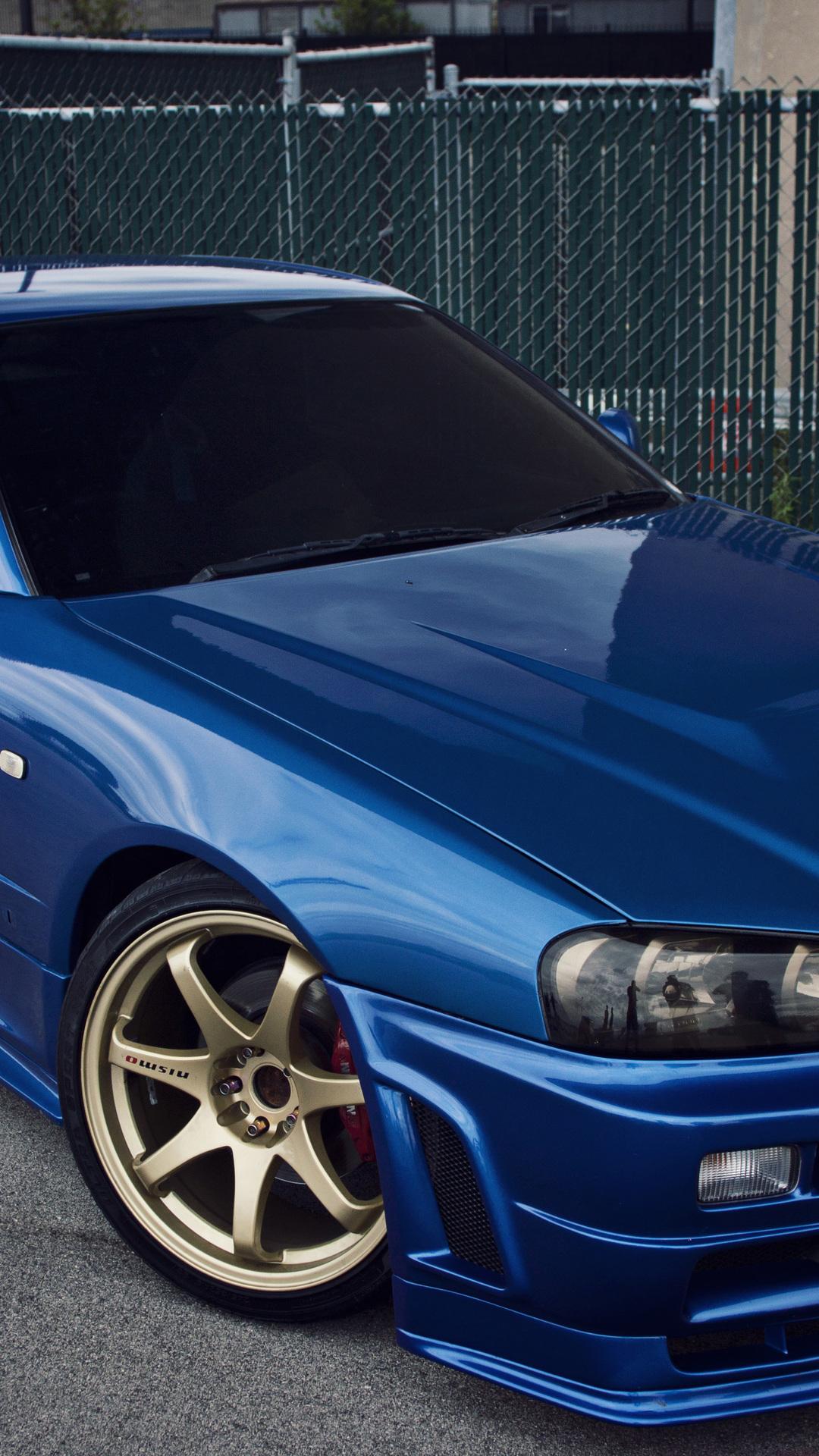 1080x1920 Nissan, R Blue, Skyline Gtr Photo R34 Gtr Wallpaper Android