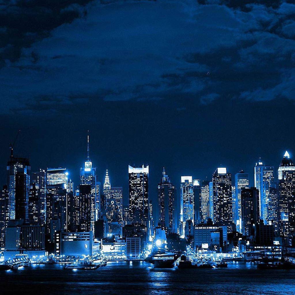 1024x1024 New York City skyline world iPad Wallpaper Free Download