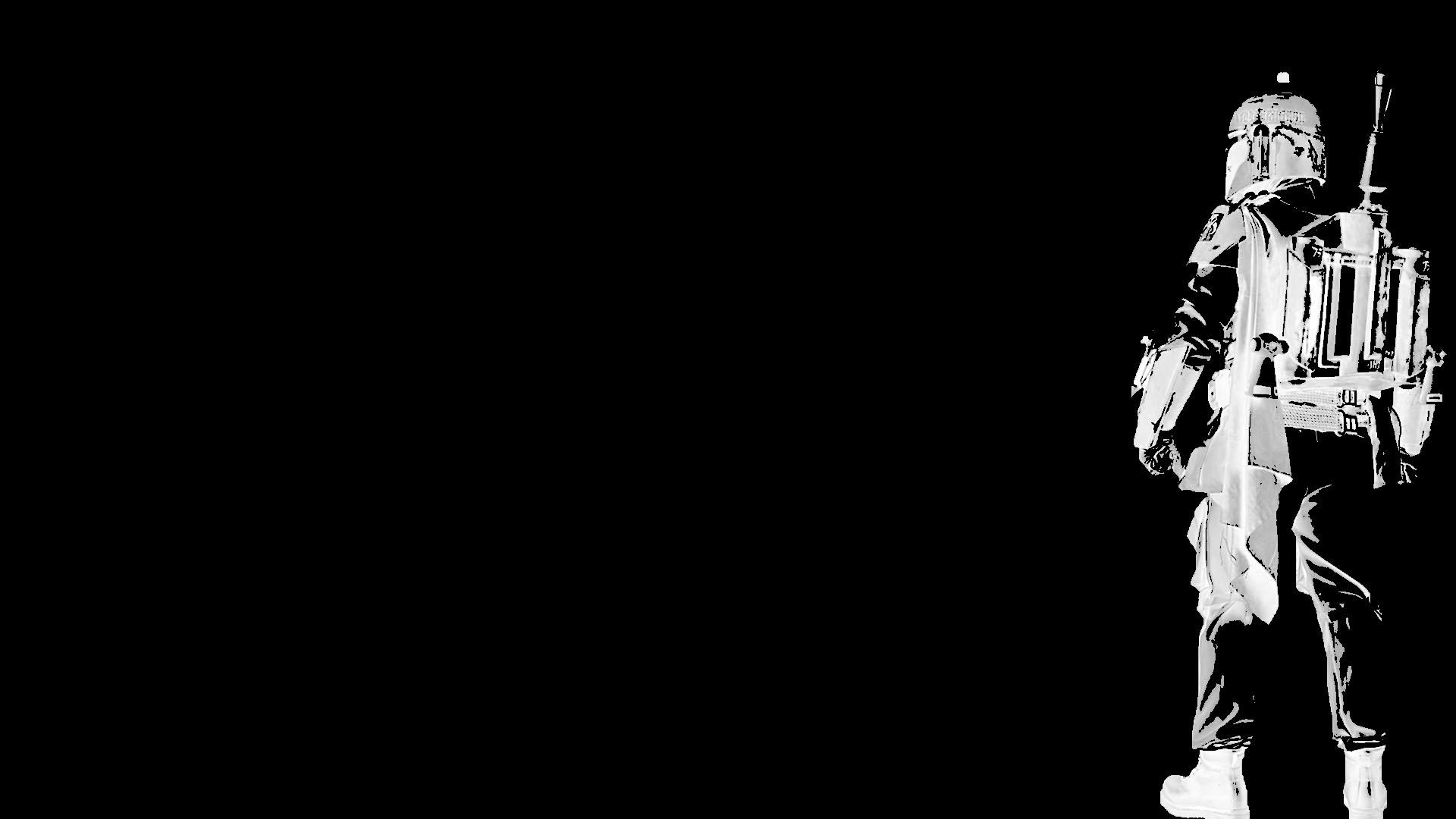 1920x1080 Minimalist Boba Fett Wallpaper I made. What do you think?: StarWars