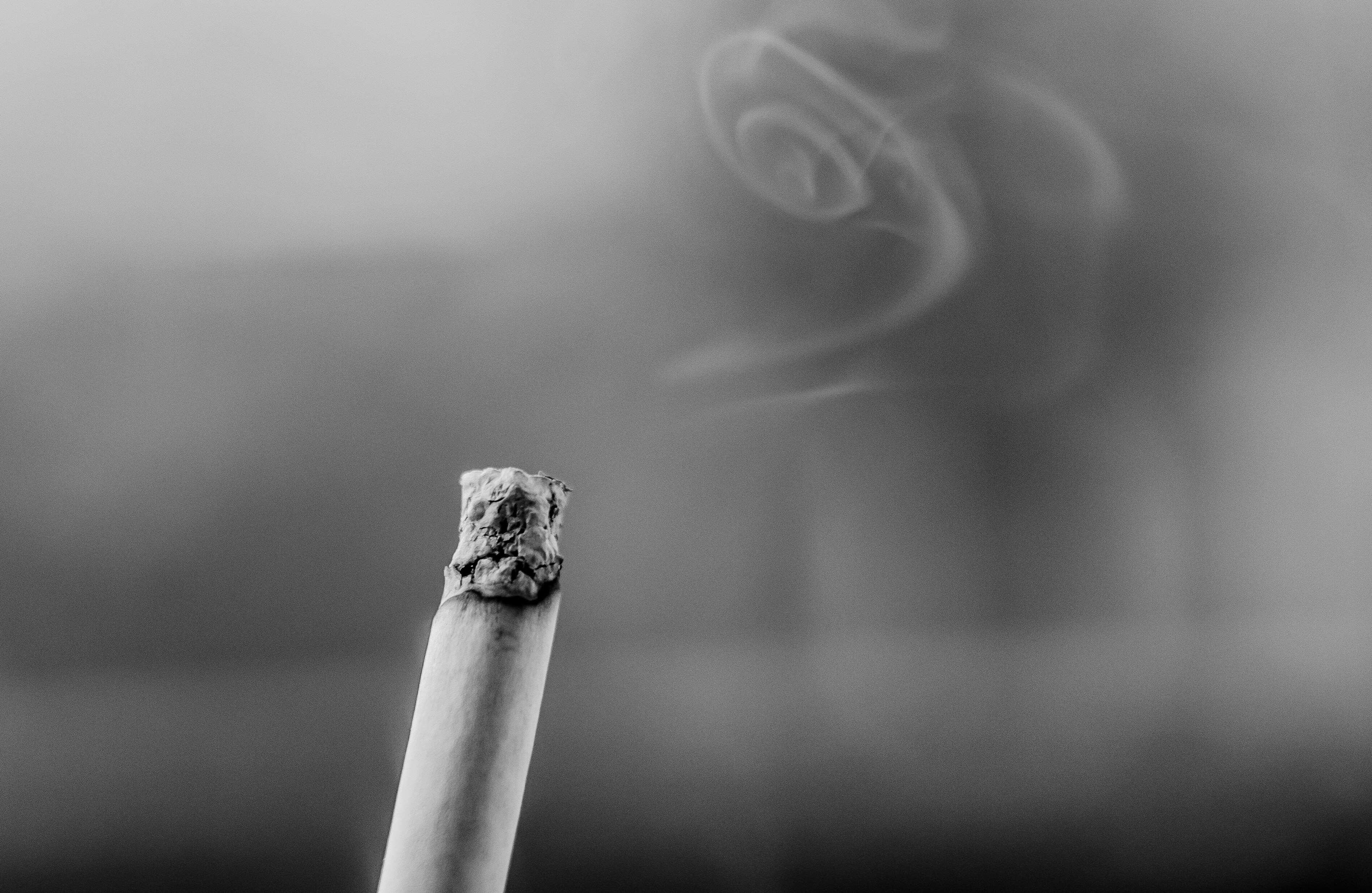 3793x2468 black and white, cigarette, fag, fume, smoke wallpaper
