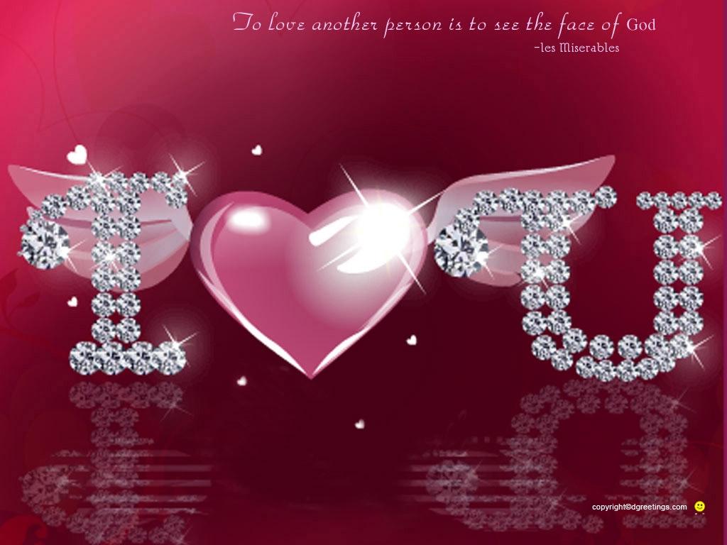 1024x768 Free I Love You Wallpaper