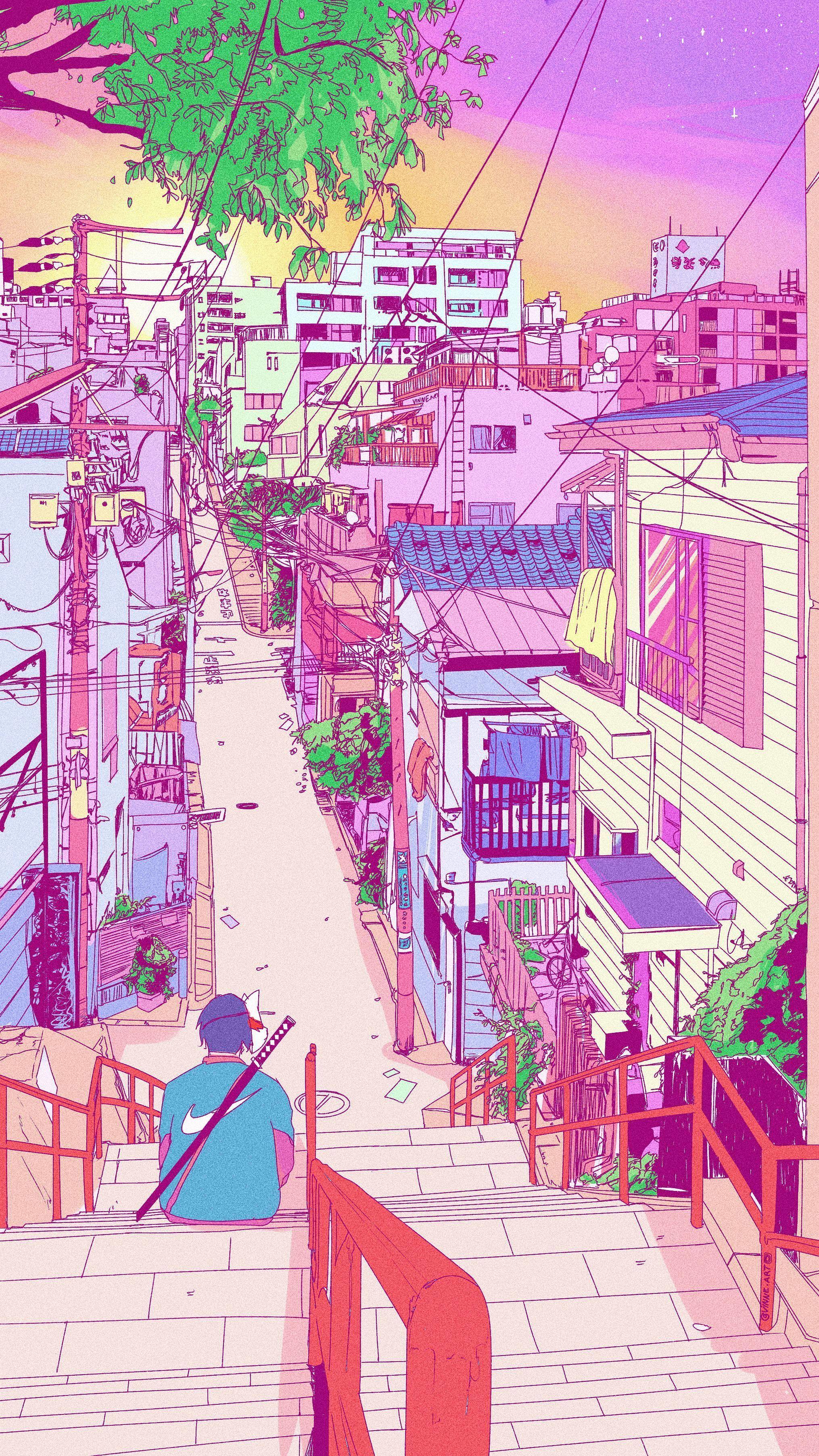 2030x3609 Anime Retro HD Wallpaper