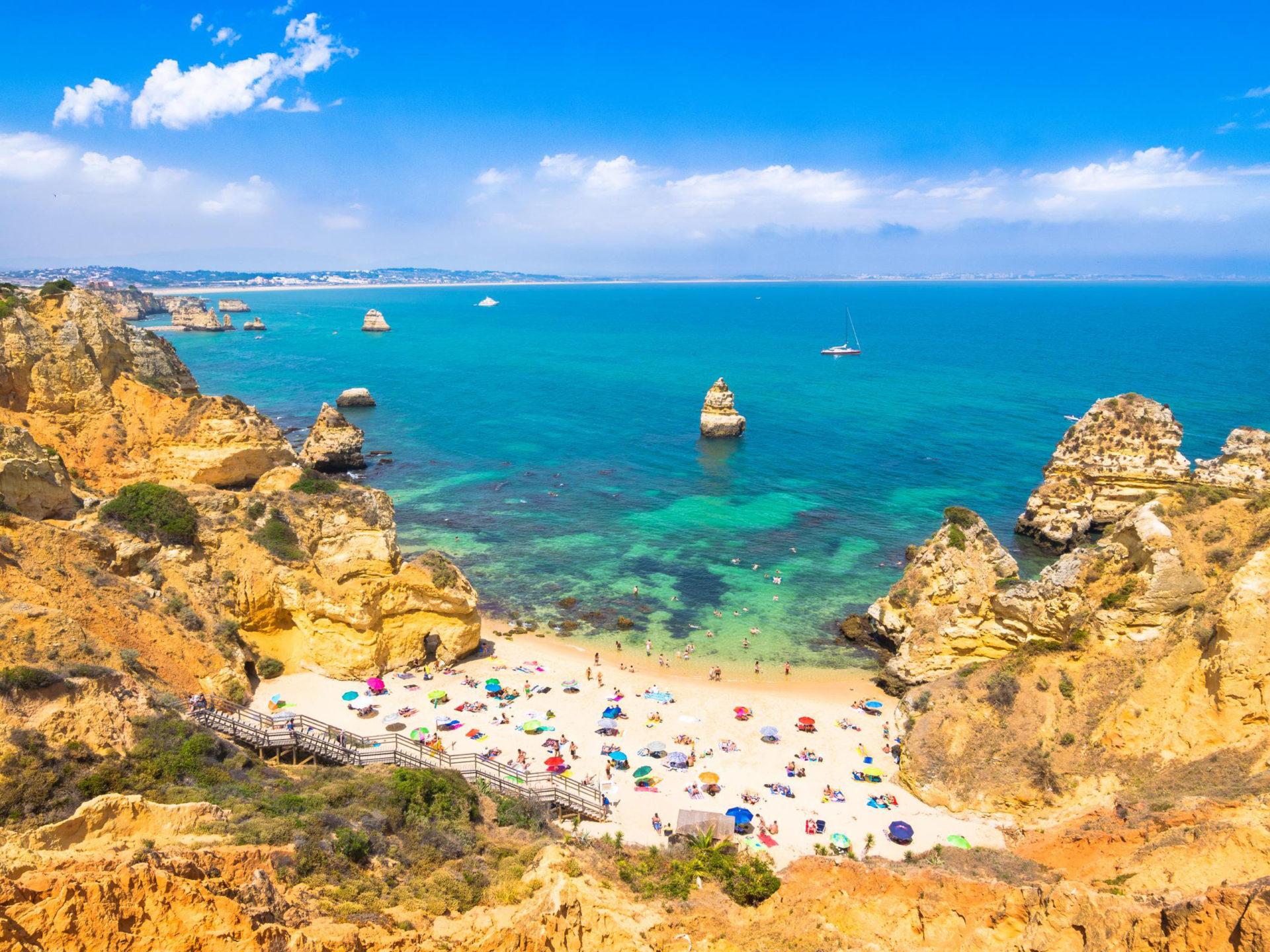 1920x1440 Camilo Beach Beaches In Southern Portugal Near The Lively Seaside Town Of Lagos In The Western Algarve :
