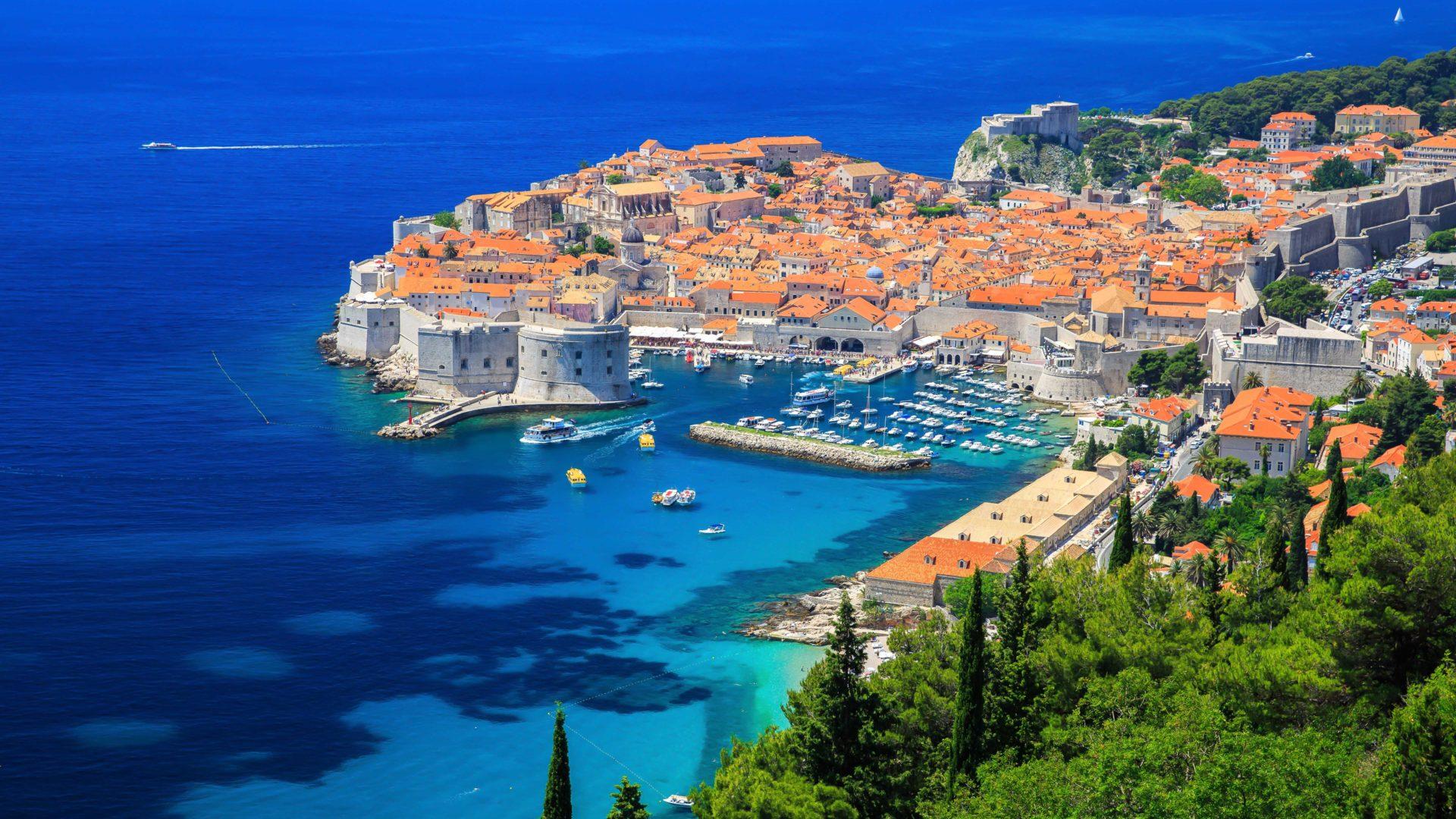 1920x1080 Dubrovnik City In Croatia On The Coast Of The Adriatic Sea 4k Ultra HD Wallpaper For High Resolution Computer And Laptop :