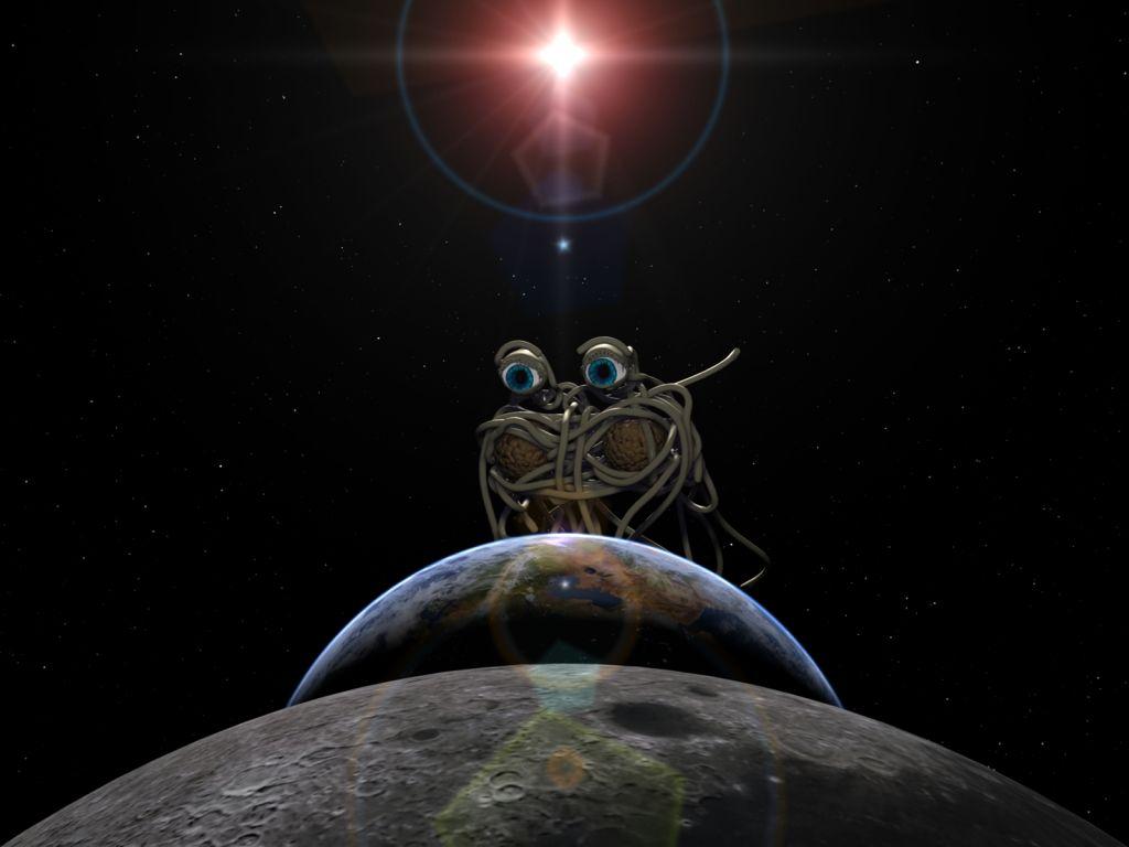 1024x768 Lighting Challenge : Flying Spaghetti Monster