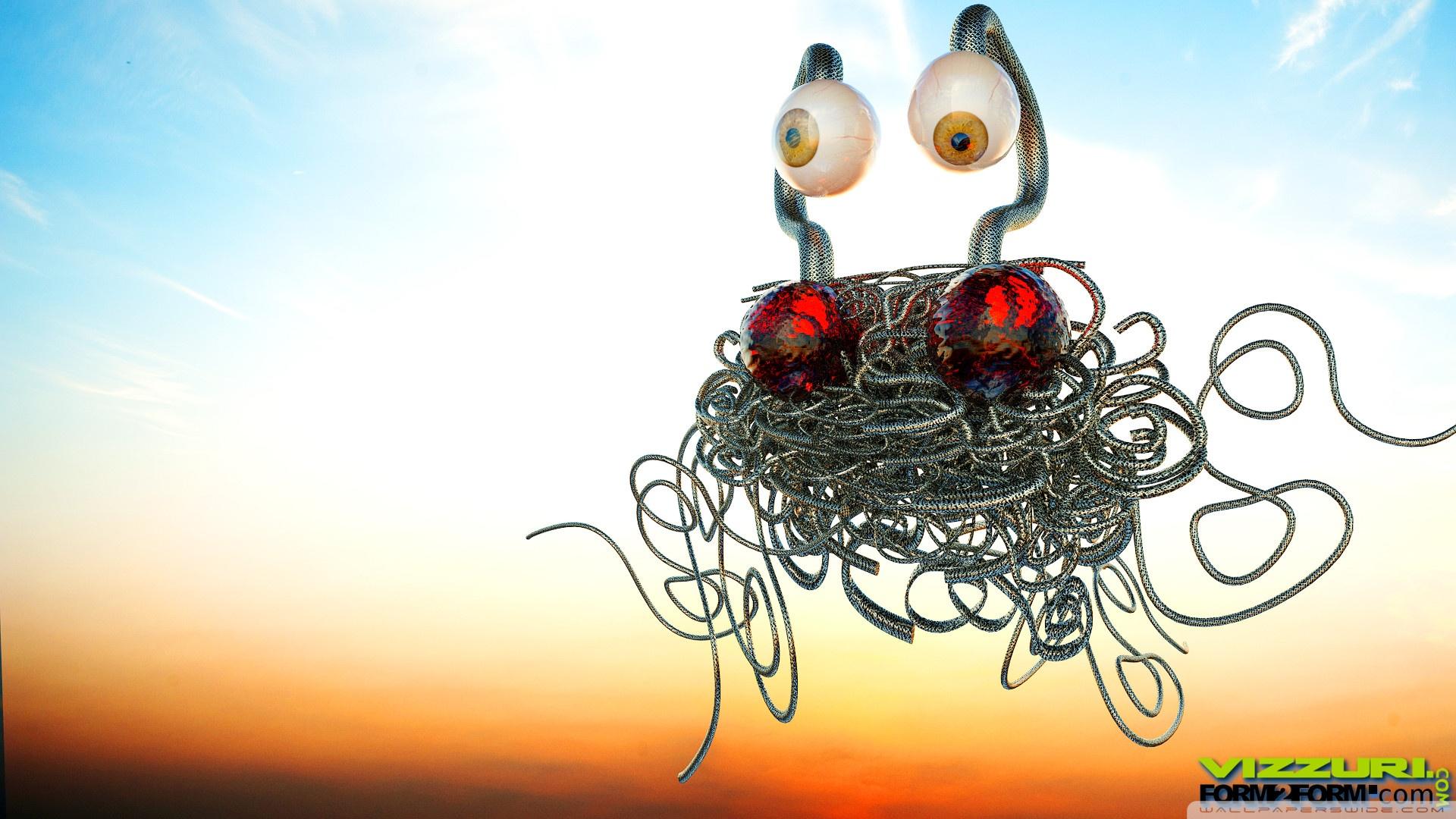 1920x1080 Flying Spaghetti Monster 3 Ultra HD Desktop Background Wallpaper for 4K UHD TV