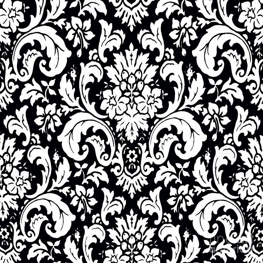 900x900 Black And White Paisley Pattern