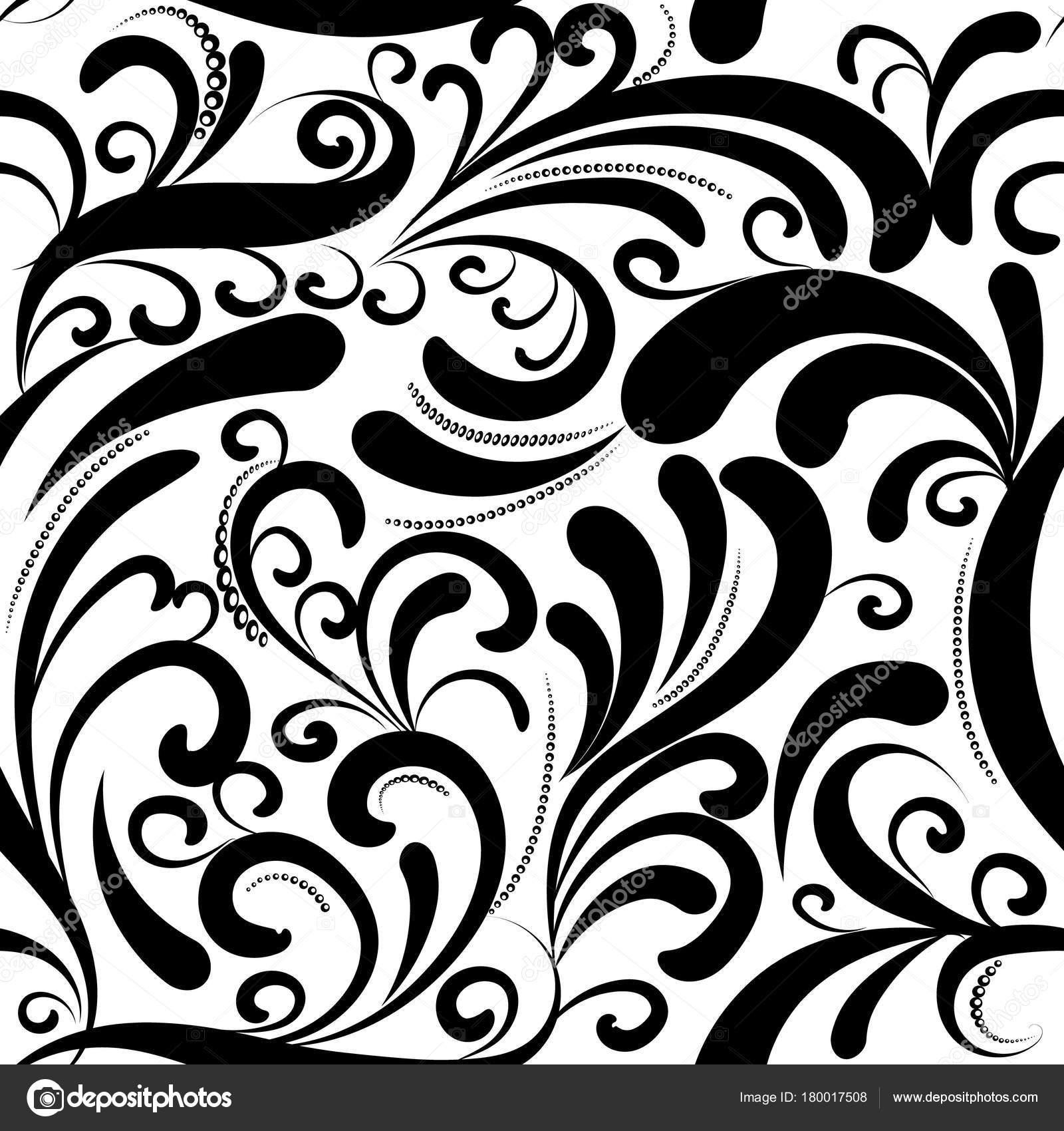 1600x1700 Black Paisley Wallpaper