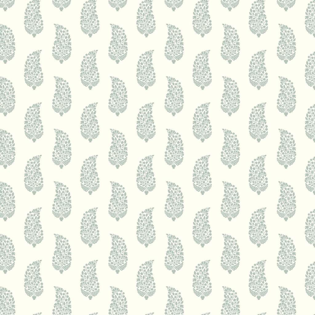 1024x1024 SP1421 Small Prints Boteh Paisley Wallpaper White