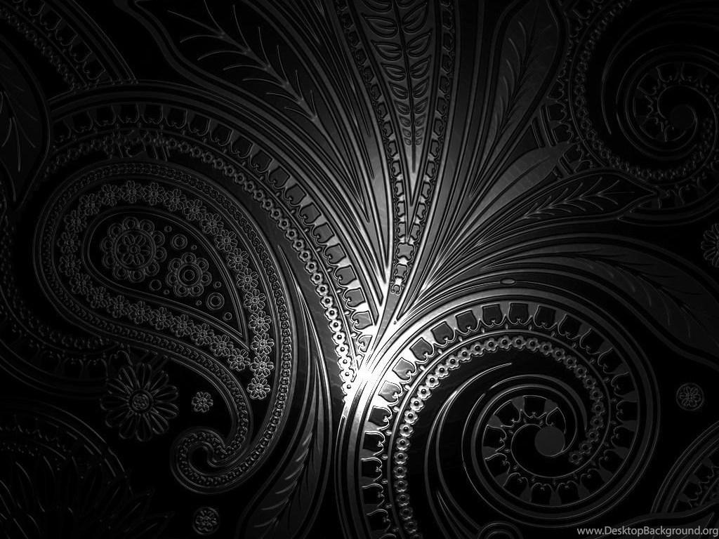 1024x768 Black Paisley Wallpaper HD Wallpaper Pretty Desktop Background