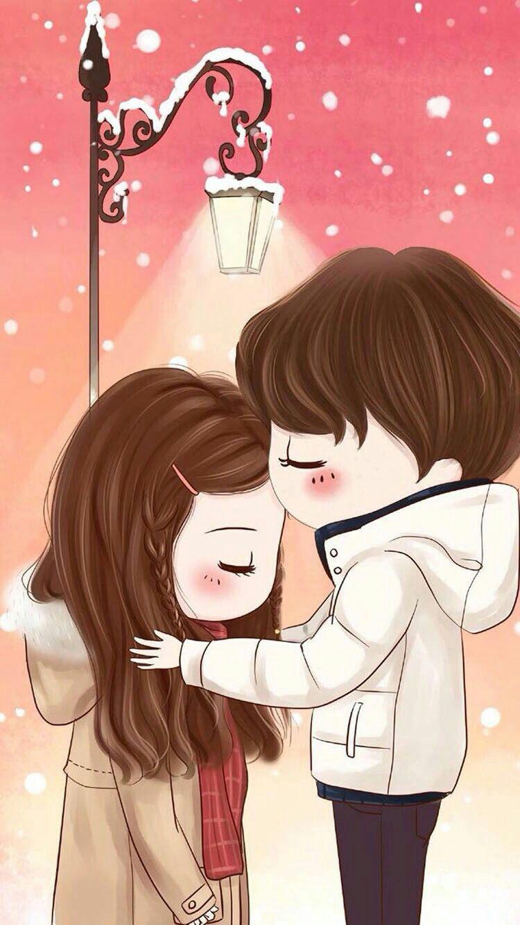 750x1334 Romance Cartoon Wallpaper